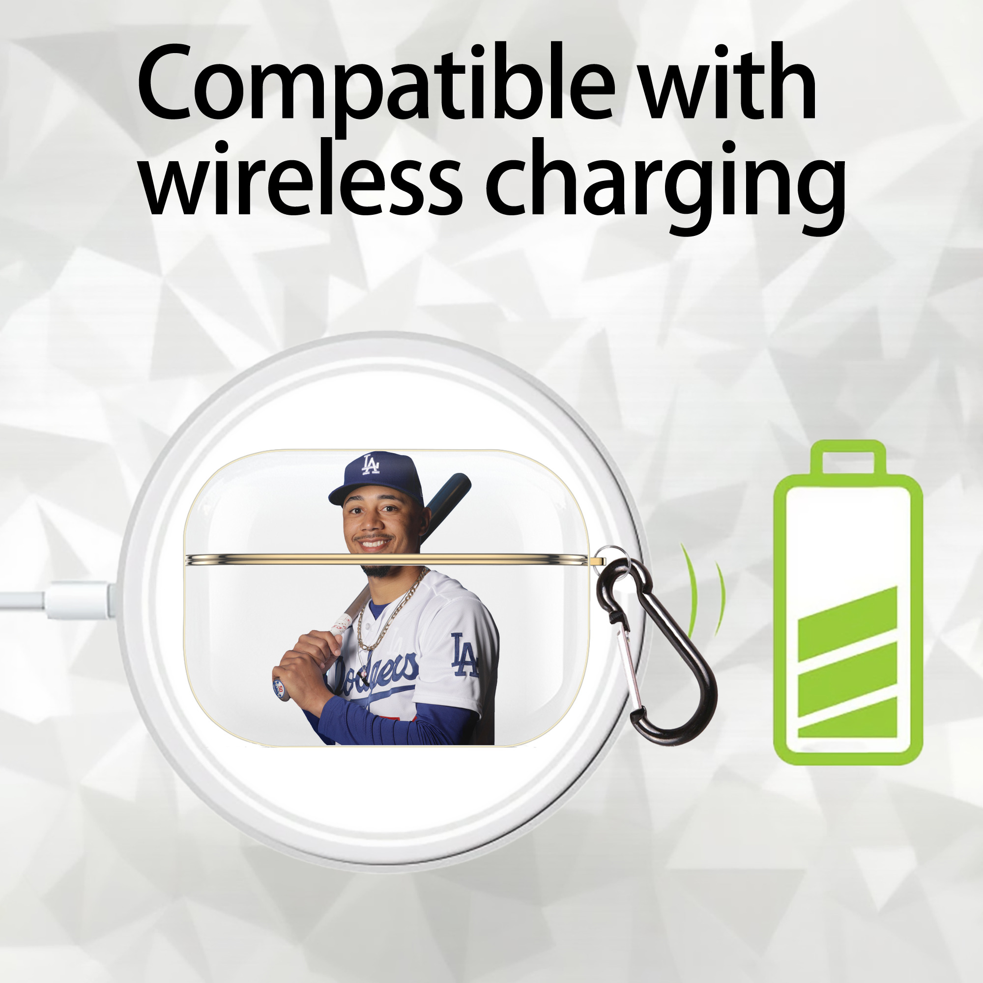  Luxury Gold AirPods Pro Case With Keychain, Flexible PC Material, Full Protection, Precise Cutouts, Anti-Fingerprint, Washable, Durable Design