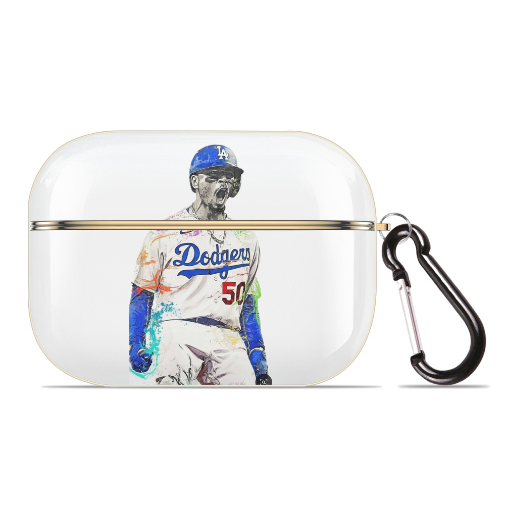  Luxury Gold AirPods Pro Case With Keychain, Flexible PC Material, Full Protection, Precise Cutouts, Anti-Fingerprint, Washable, Durable Design