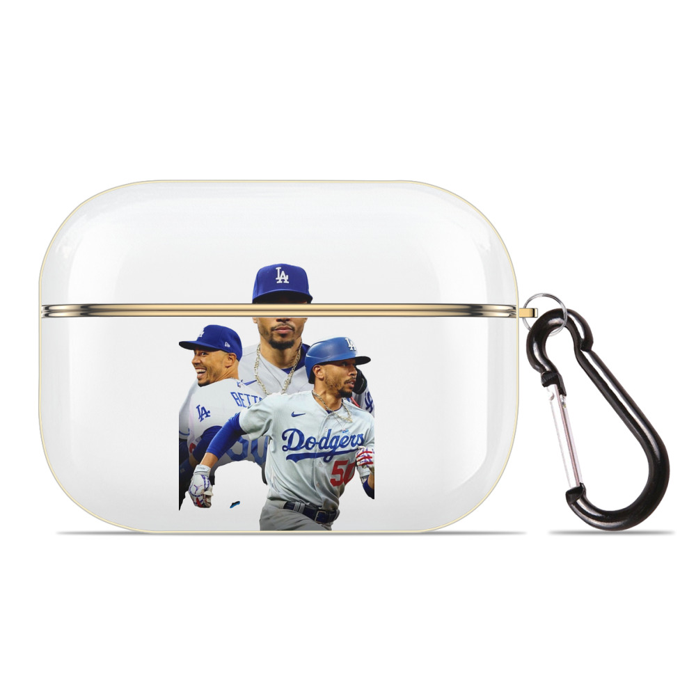  Luxury Gold AirPods Pro Case With Keychain, Flexible PC Material, Full Protection, Precise Cutouts, Anti-Fingerprint, Washable, Durable Design