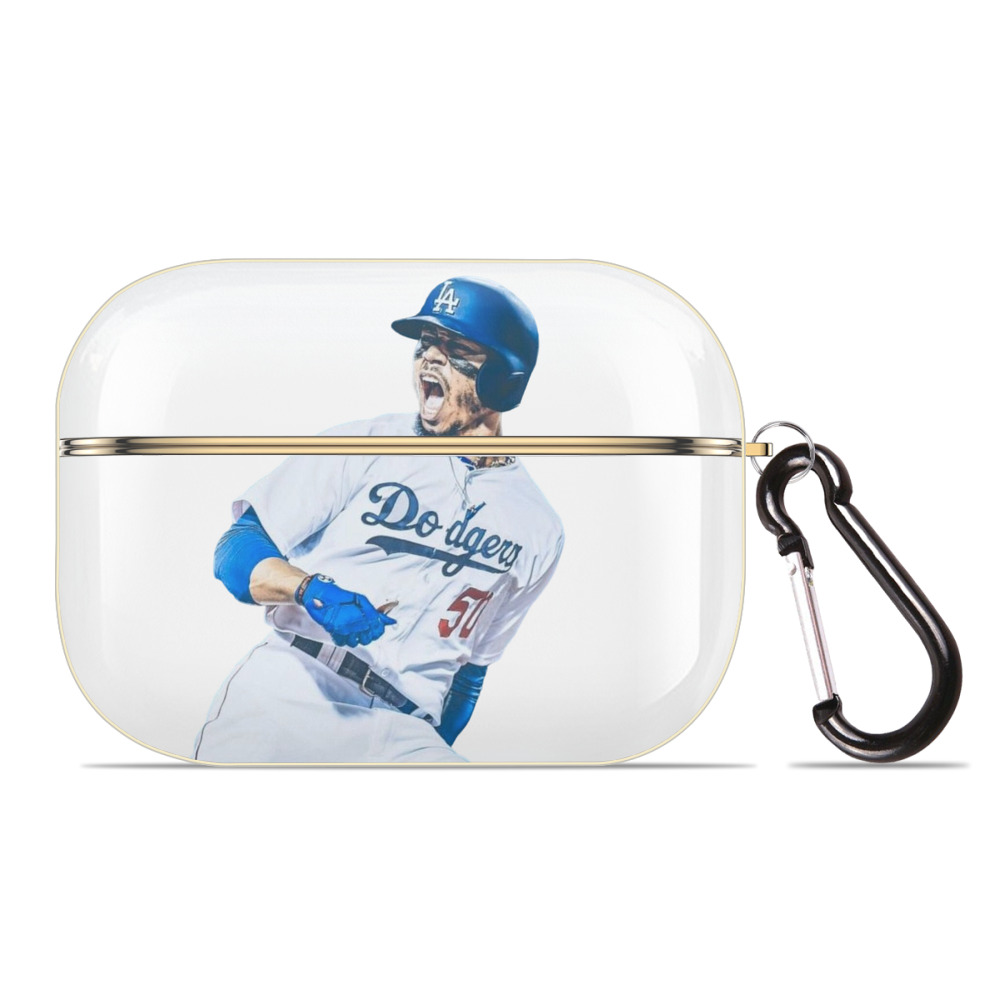  Luxury Gold AirPods Pro Case With Keychain, Flexible PC Material, Full Protection, Precise Cutouts, Anti-Fingerprint, Washable, Durable Design