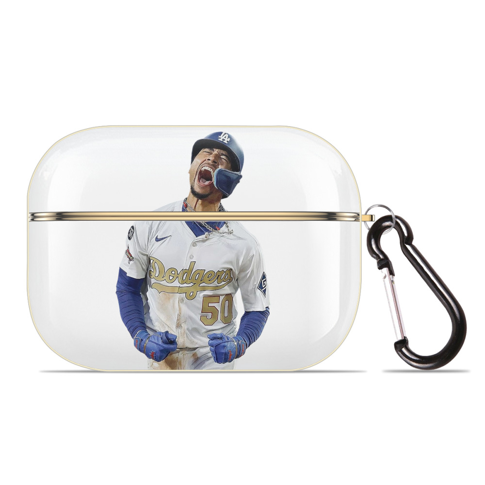  Luxury Gold AirPods Pro Case With Keychain, Flexible PC Material, Full Protection, Precise Cutouts, Anti-Fingerprint, Washable, Durable Design