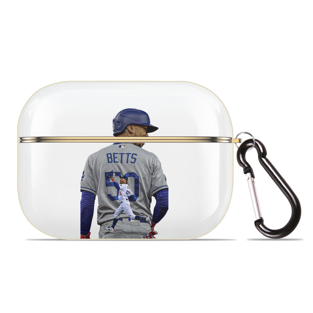  Luxury Gold AirPods Pro Case With Keychain, Flexible PC Material, Full Protection, Precise Cutouts, Anti-Fingerprint, Washable, Durable Design