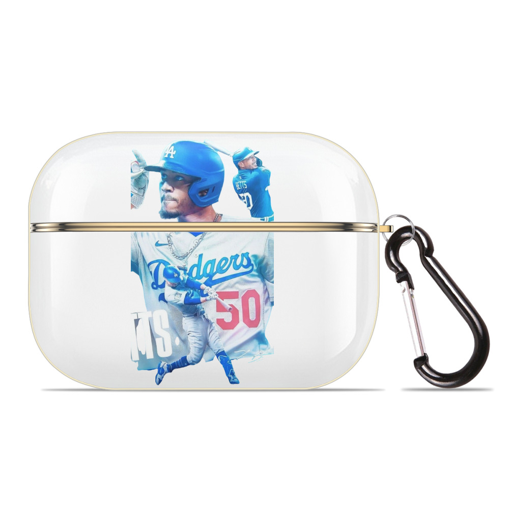  Luxury Gold AirPods Pro Case With Keychain, Flexible PC Material, Full Protection, Precise Cutouts, Anti-Fingerprint, Washable, Durable Design