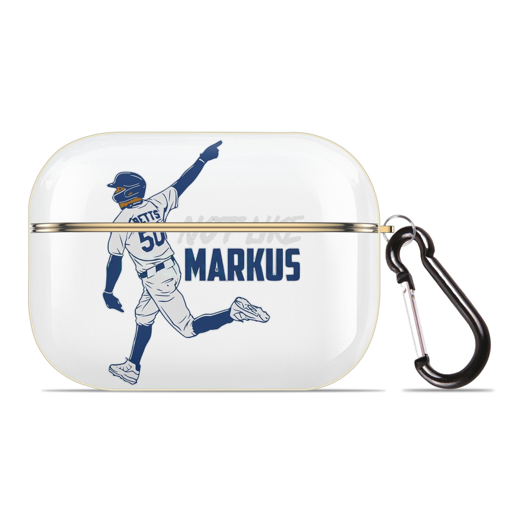  Luxury Gold AirPods Pro Case With Keychain, Flexible PC Material, Full Protection, Precise Cutouts, Anti-Fingerprint, Washable, Durable Design