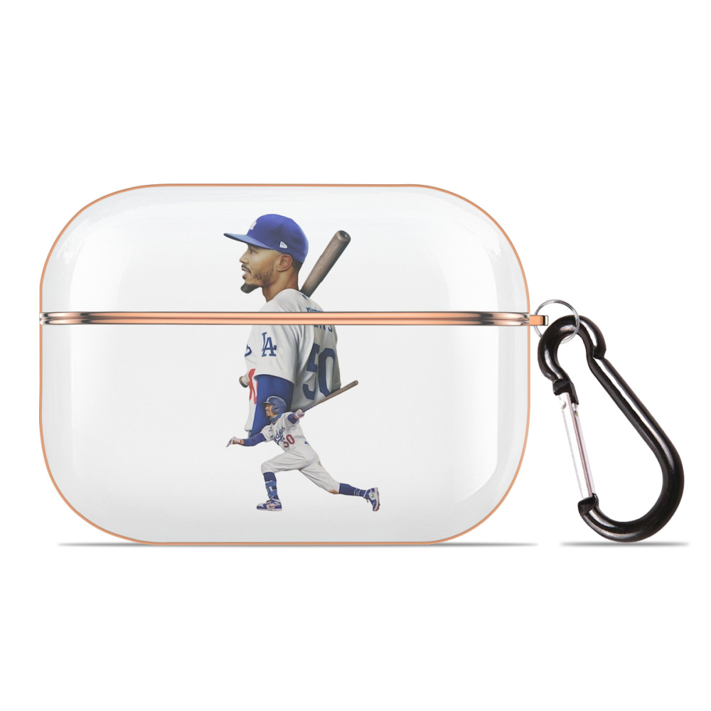  AirPods Pro Protective Case Rose Gold, Flexible PC Material, Precise Fit, Anti-Slip Cover, Full Protection, Fingerprint Resistant, Washable With Keychain