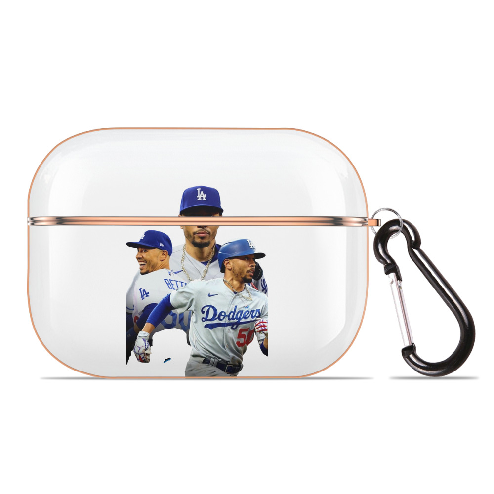  AirPods Pro Protective Case Rose Gold, Flexible PC Material, Precise Fit, Anti-Slip Cover, Full Protection, Fingerprint Resistant, Washable With Keychain