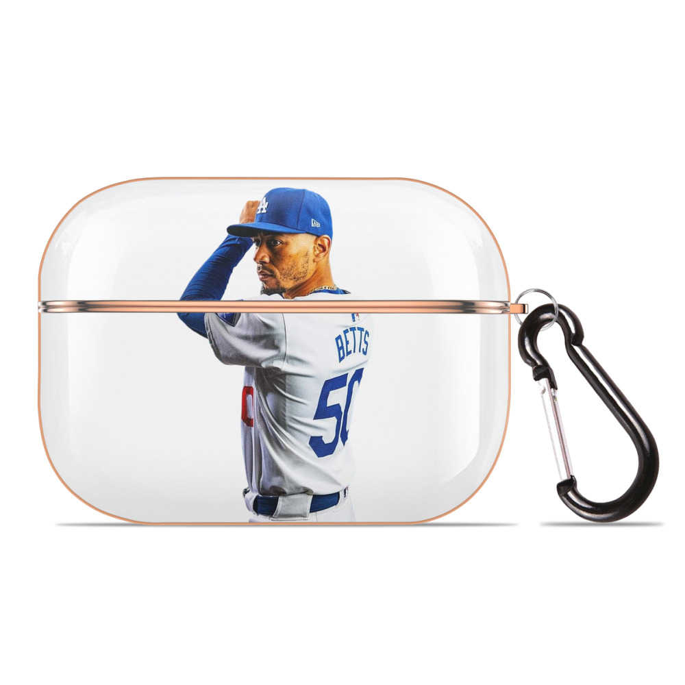  AirPods Pro Protective Case Rose Gold, Flexible PC Material, Precise Fit, Anti-Slip Cover, Full Protection, Fingerprint Resistant, Washable With Keychain