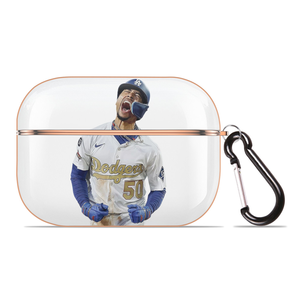  AirPods Pro Protective Case Rose Gold, Flexible PC Material, Precise Fit, Anti-Slip Cover, Full Protection, Fingerprint Resistant, Washable With Keychain