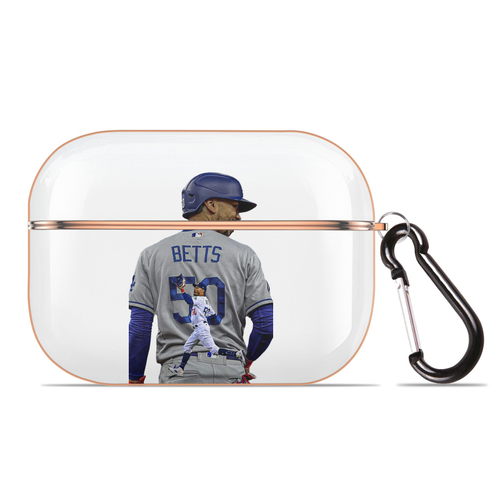  AirPods Pro Protective Case Rose Gold, Flexible PC Material, Precise Fit, Anti-Slip Cover, Full Protection, Fingerprint Resistant, Washable With Keychain