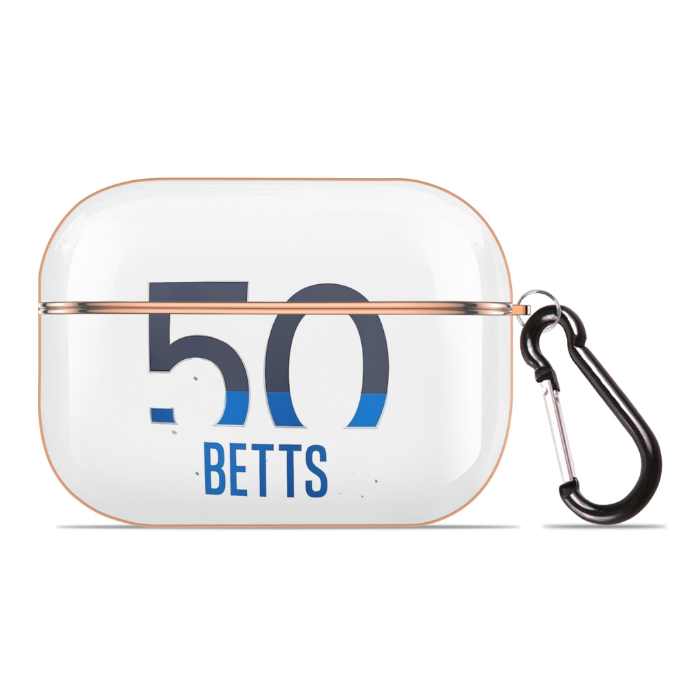  AirPods Pro Protective Case Rose Gold, Flexible PC Material, Precise Fit, Anti-Slip Cover, Full Protection, Fingerprint Resistant, Washable With Keychain