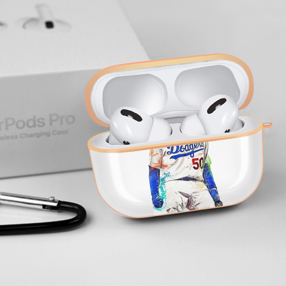  AirPods Pro Protective Case Rose Gold, Flexible PC Material, Precise Fit, Anti-Slip Cover, Full Protection, Fingerprint Resistant, Washable With Keychain