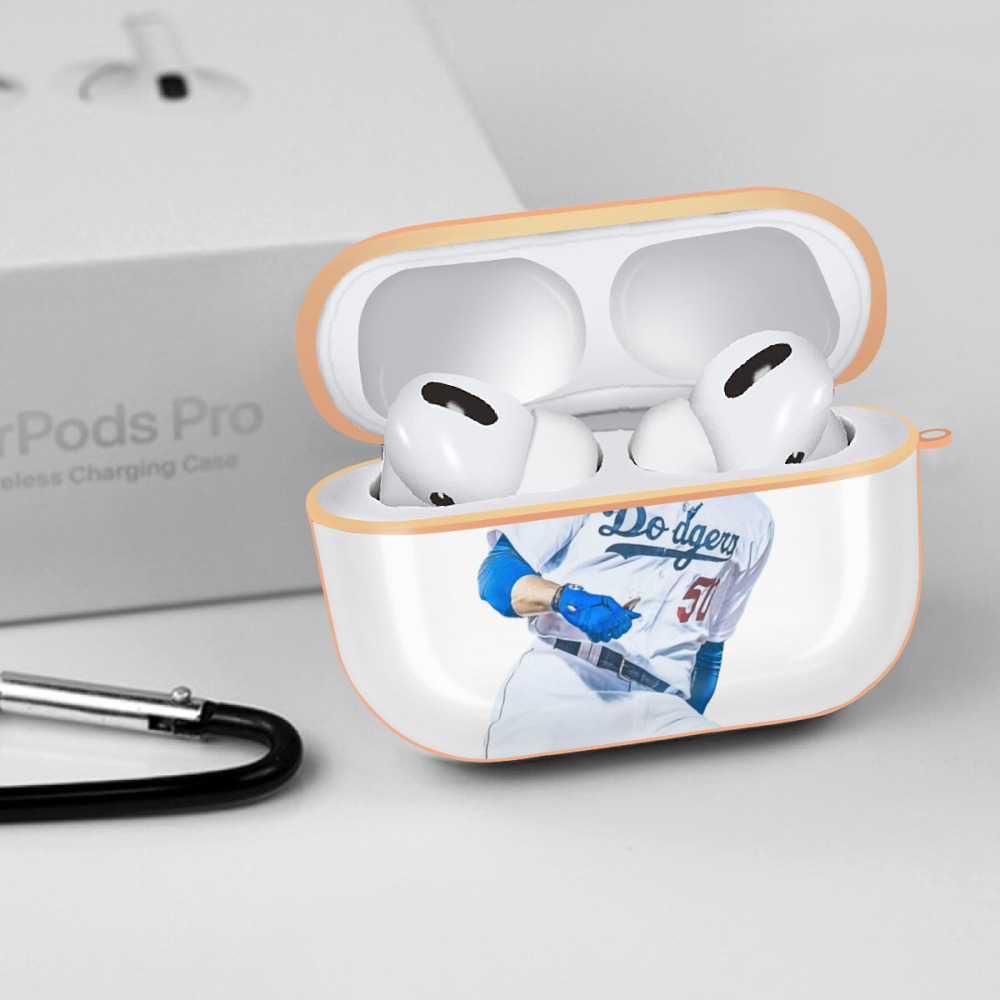  AirPods Pro Protective Case Rose Gold, Flexible PC Material, Precise Fit, Anti-Slip Cover, Full Protection, Fingerprint Resistant, Washable With Keychain