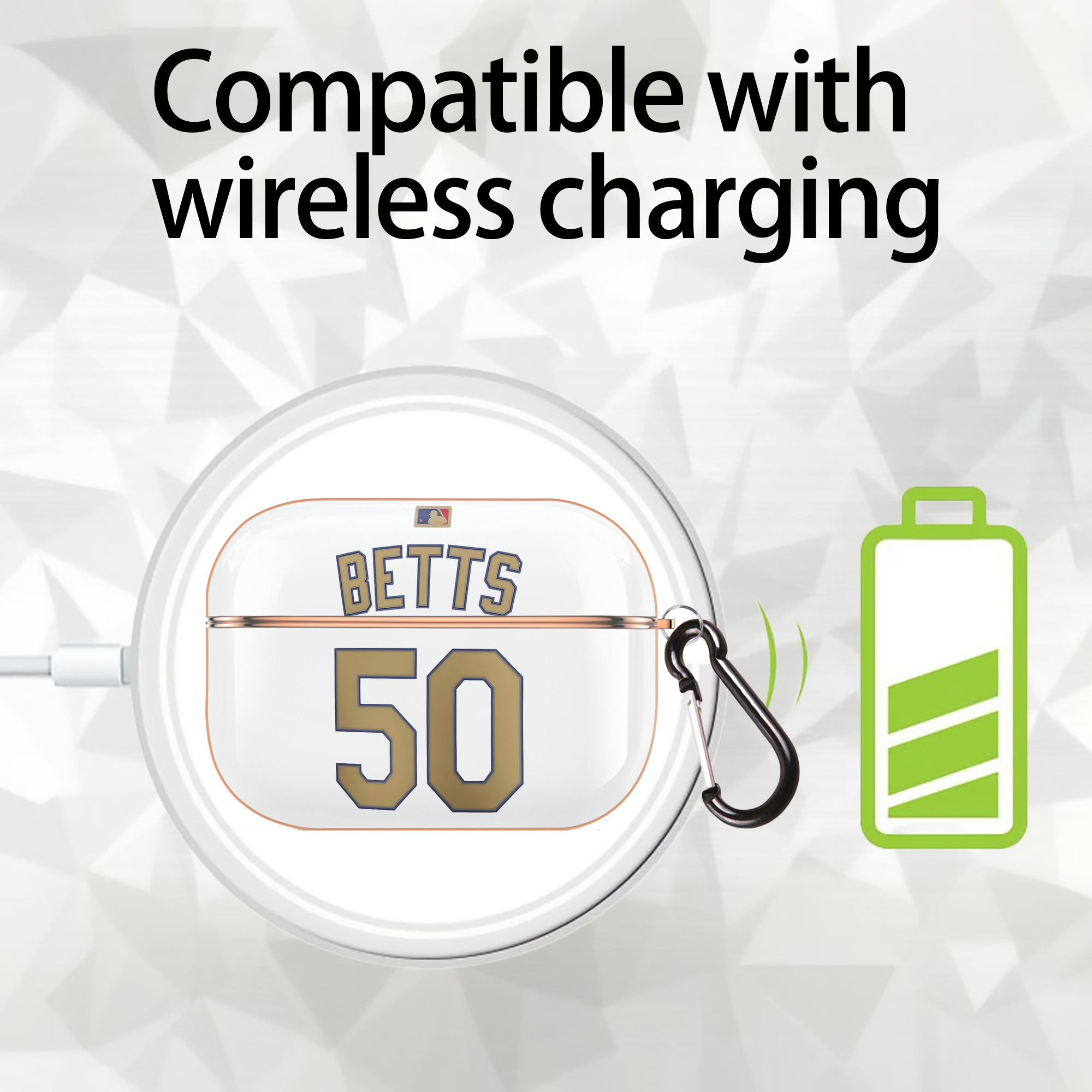  AirPods Pro Protective Case Rose Gold, Flexible PC Material, Precise Fit, Anti-Slip Cover, Full Protection, Fingerprint Resistant, Washable With Keychain