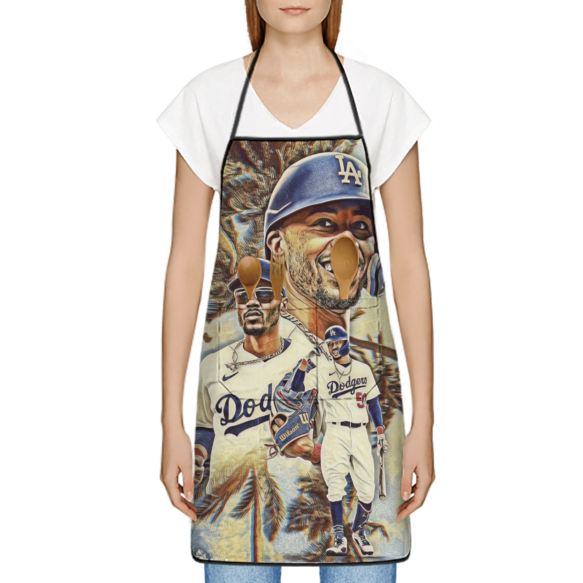  Stain-Resistant Polyester Apron With Pocket – Full Print, Waterproof, Anti-Wrinkle, Anti-Pilling – Ideal For Kitchen, BBQ, Restaurant, Salon & More