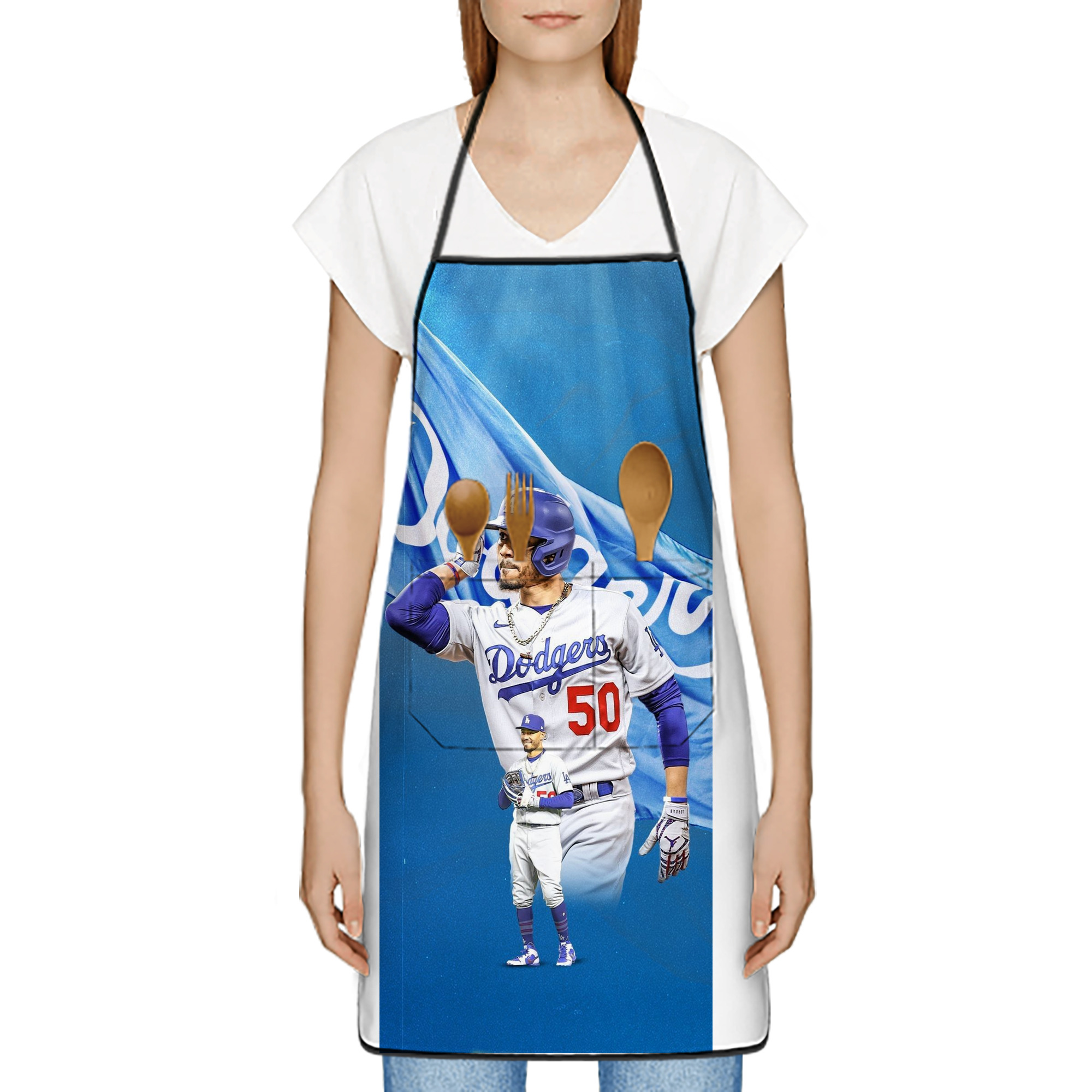 Stain-Resistant Polyester Apron With Pocket – Full Print, Waterproof, Anti-Wrinkle, Anti-Pilling – Ideal For Kitchen, BBQ, Restaurant, Salon & More
