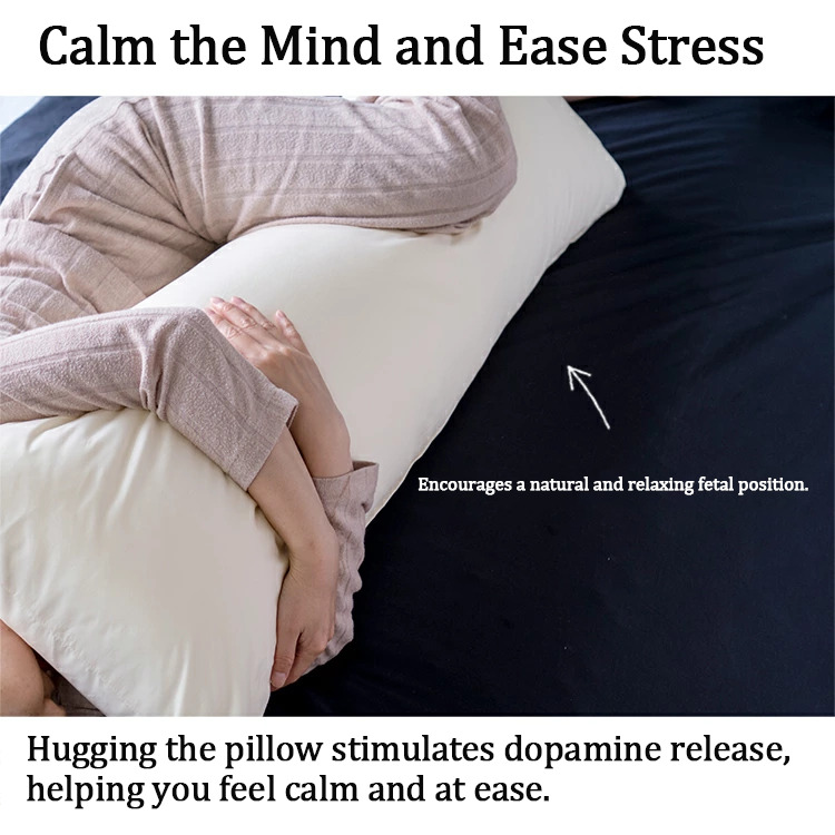  Soft Double-Sided Long Body Pillow Cover, Multiple Sizes, Durable Polyester, Invisible Zipper, Breathable, Easy Care, Wrinkle-Resistant