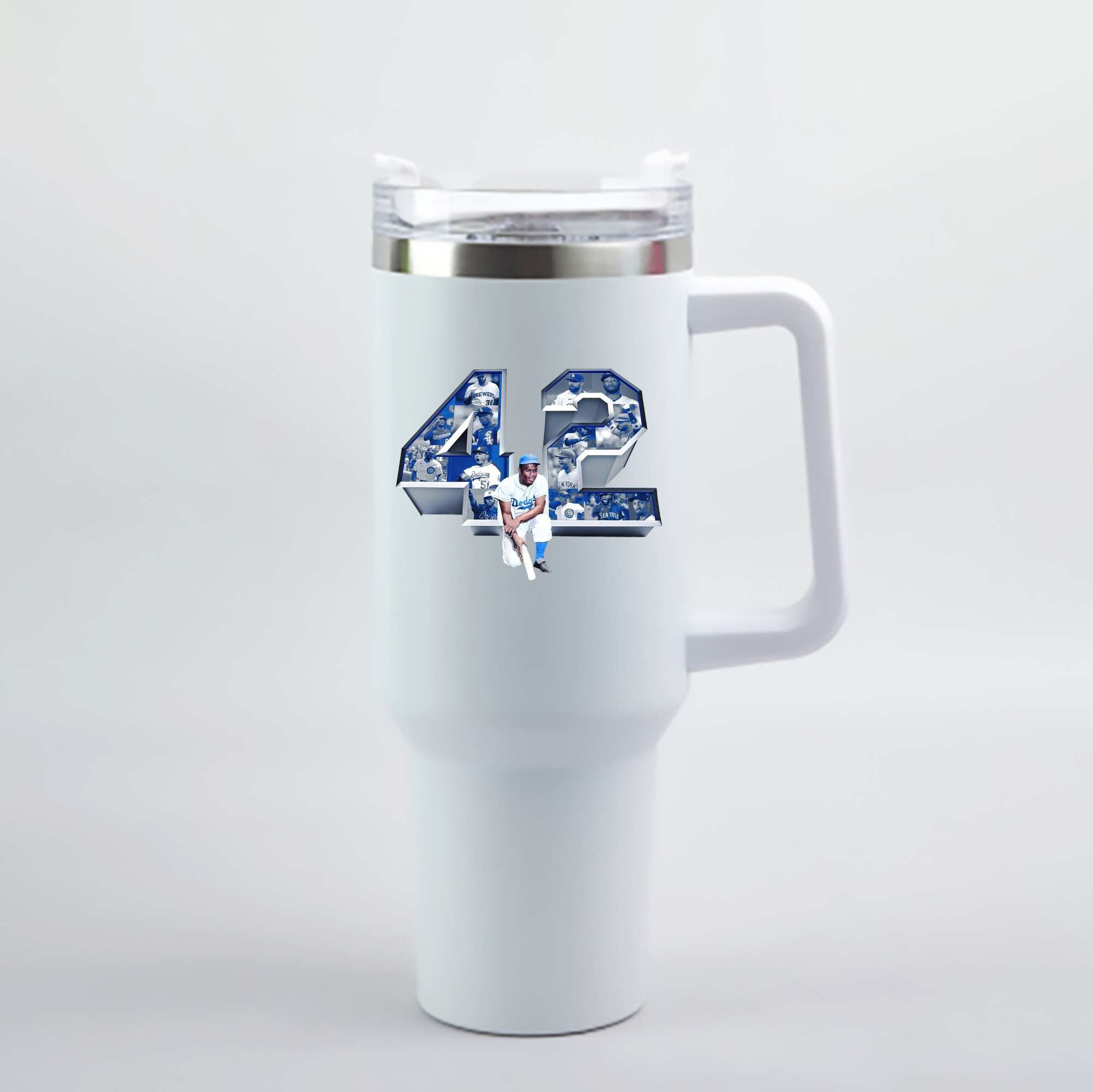  40oz Handle Car Cup With Crystal Sticker Design – Durable Stainless Steel Travel Mug With Reusable Straw – Double Wall Insulated