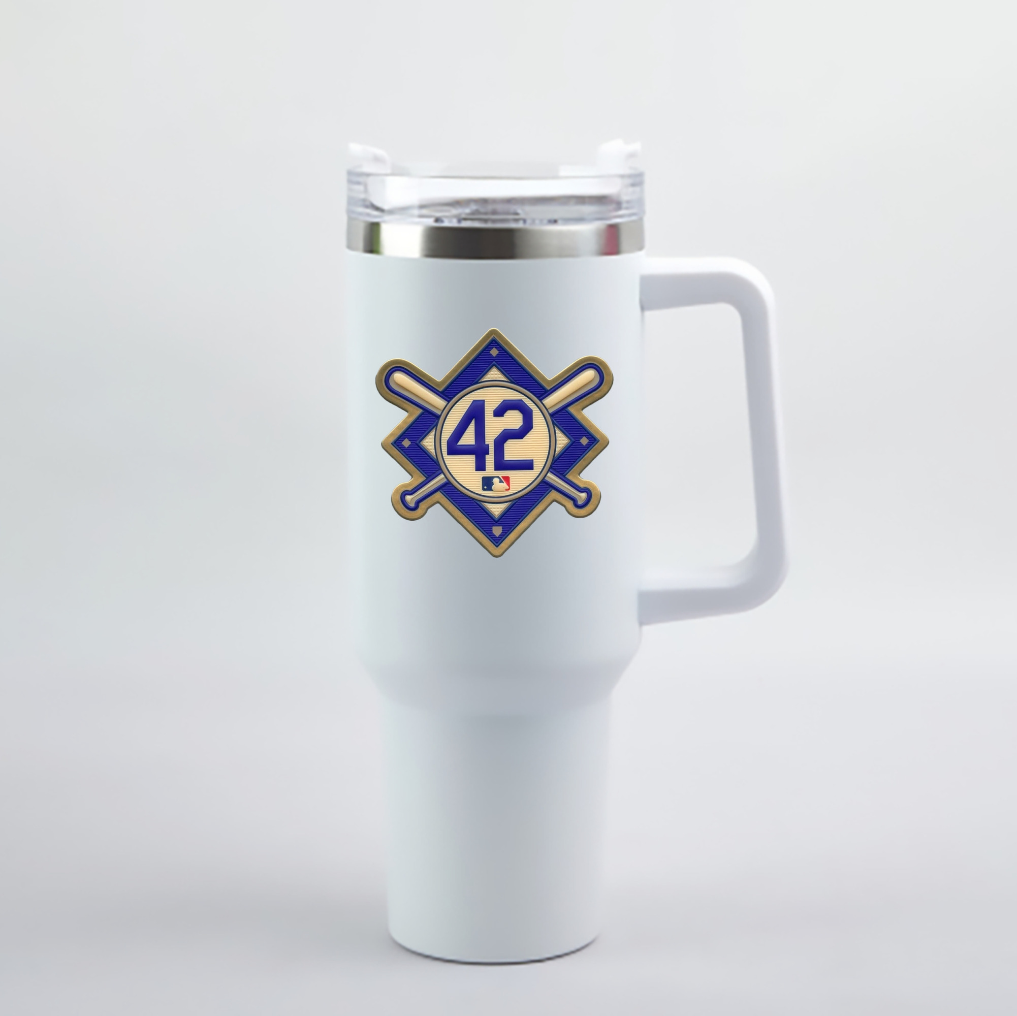  40oz Handle Car Cup With Crystal Sticker Design – Durable Stainless Steel Travel Mug With Reusable Straw – Double Wall Insulated