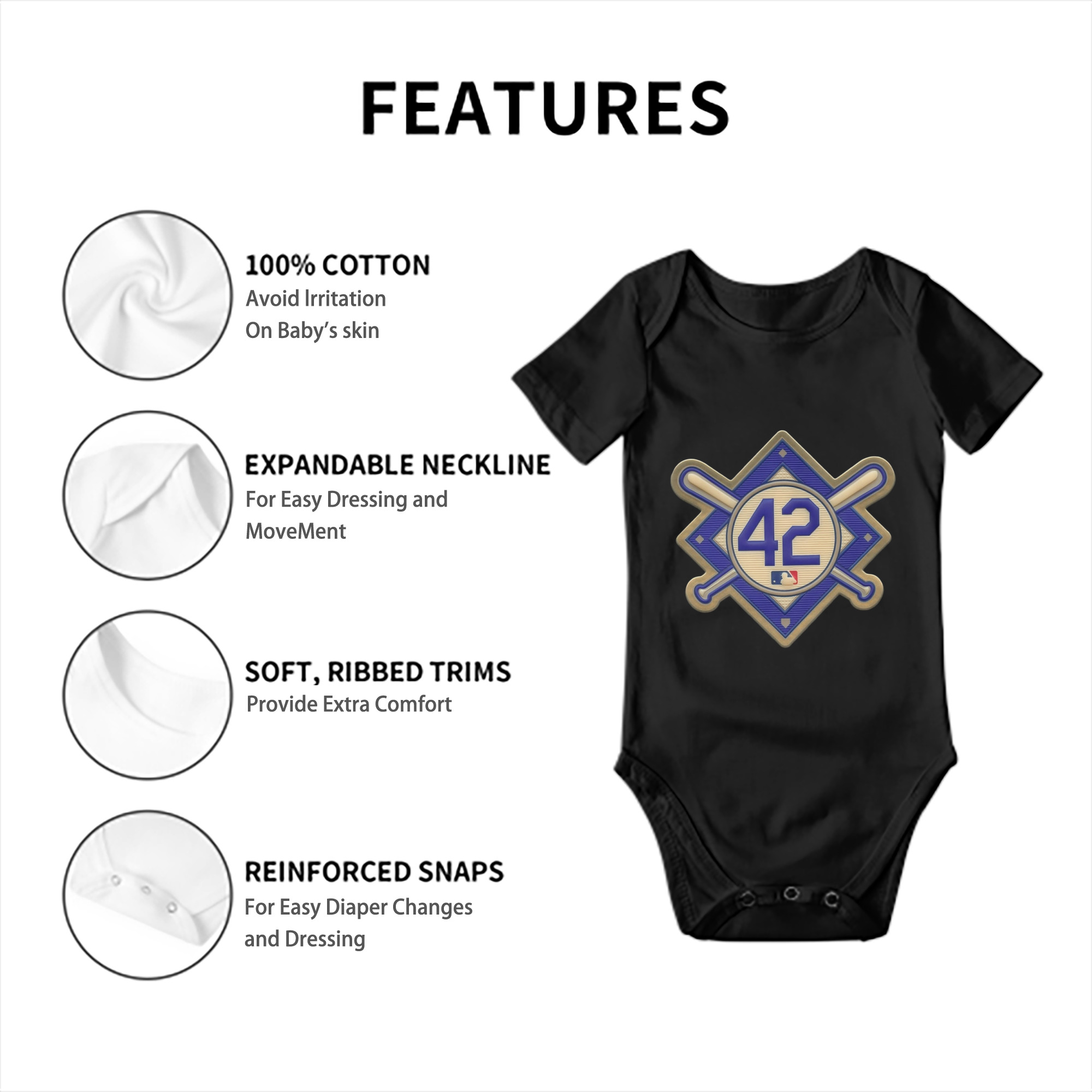  Baby Short Sleeve Romper – 100% Cotton Soft & Breathable Digital Print Onesie With Easy Snap Closure And Envelope Shoulder – Comfortable For Daily Wear & Travel