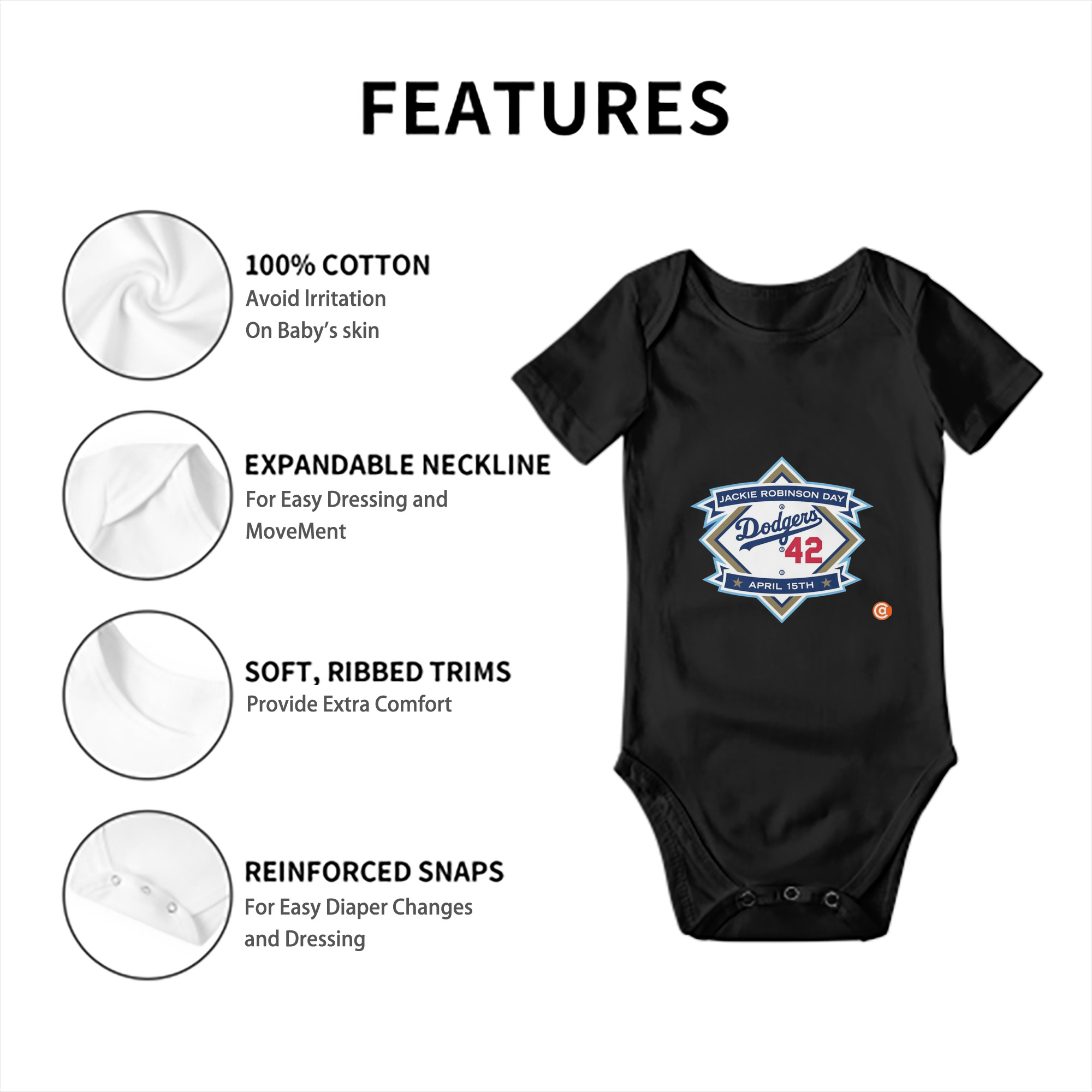  Baby Short Sleeve Romper – 100% Cotton Soft & Breathable Digital Print Onesie With Easy Snap Closure And Envelope Shoulder – Comfortable For Daily Wear & Travel