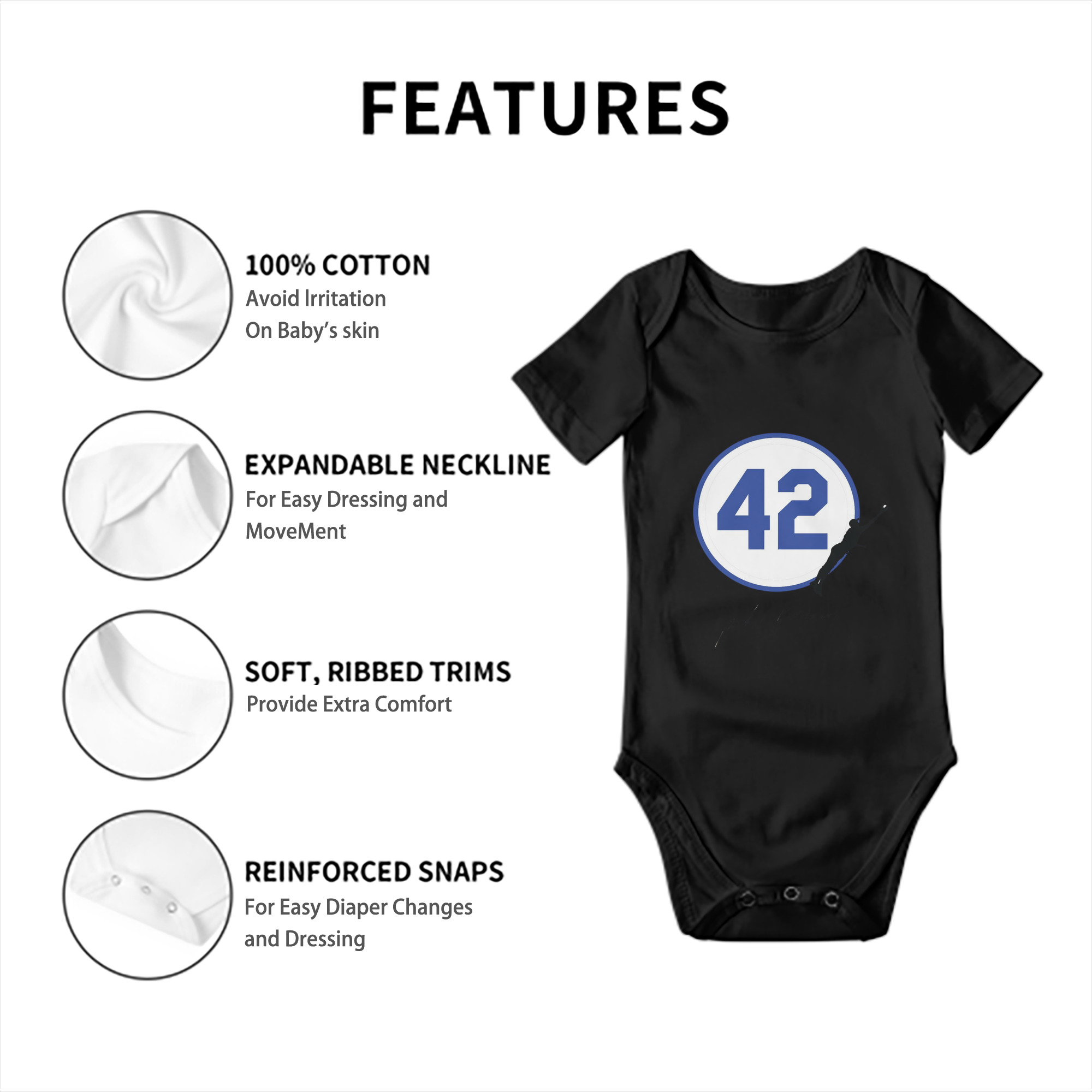  Baby Short Sleeve Romper – 100% Cotton Soft & Breathable Digital Print Onesie With Easy Snap Closure And Envelope Shoulder – Comfortable For Daily Wear & Travel