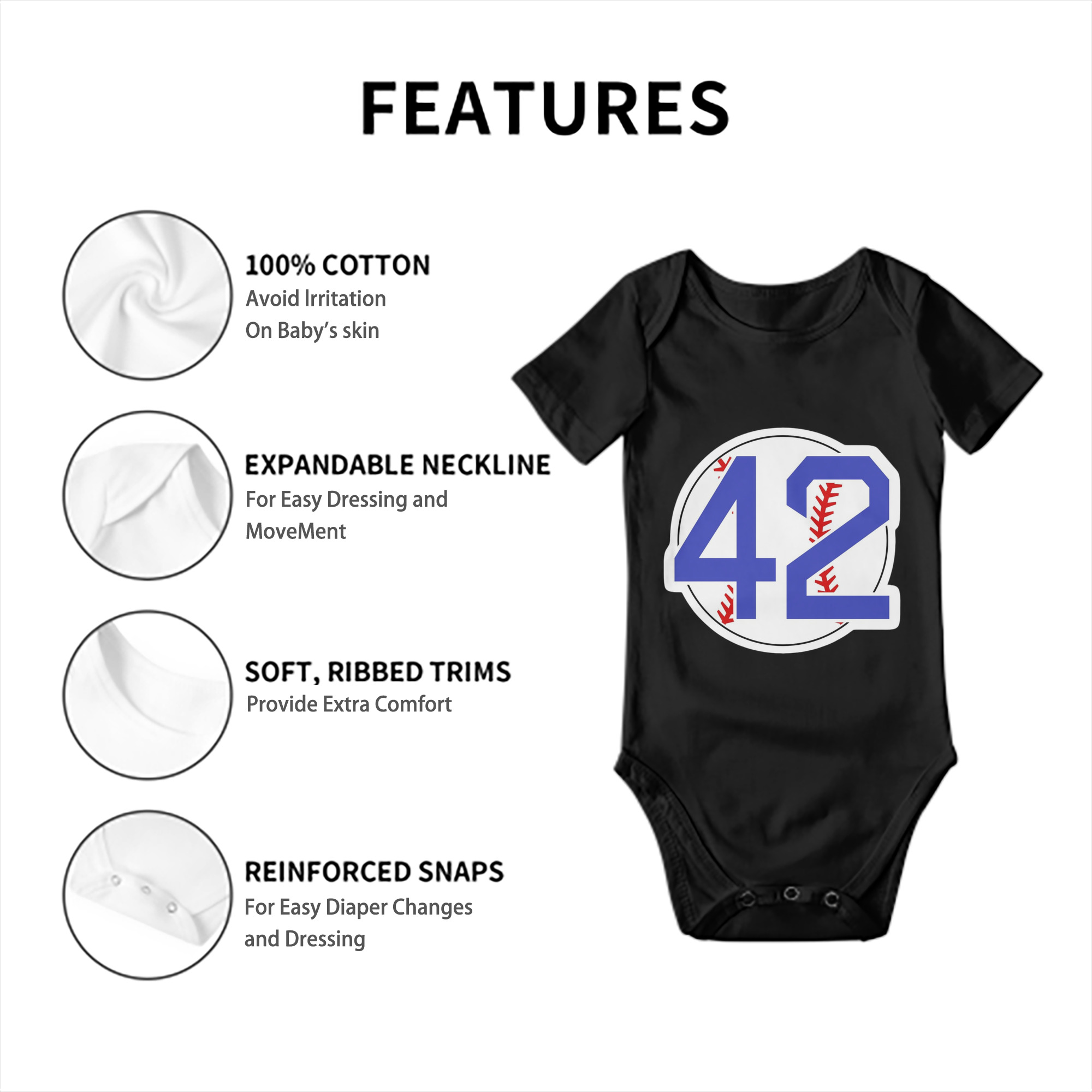  Baby Short Sleeve Romper – 100% Cotton Soft & Breathable Digital Print Onesie With Easy Snap Closure And Envelope Shoulder – Comfortable For Daily Wear & Travel