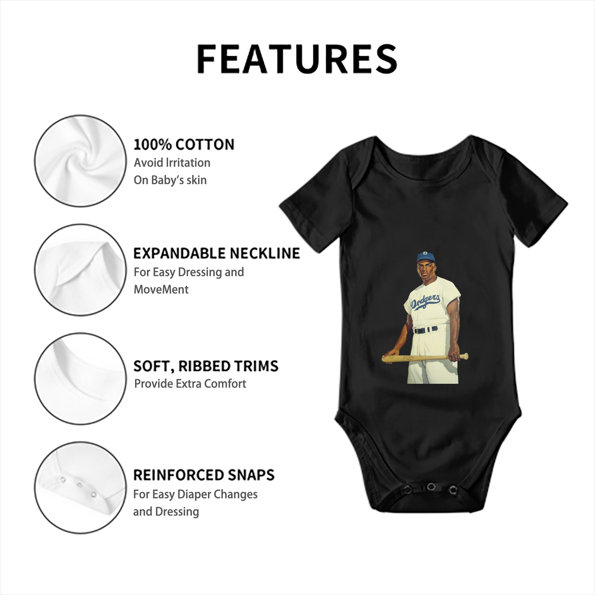  Baby Short Sleeve Romper – 100% Cotton Soft & Breathable Digital Print Onesie With Easy Snap Closure And Envelope Shoulder – Comfortable For Daily Wear & Travel