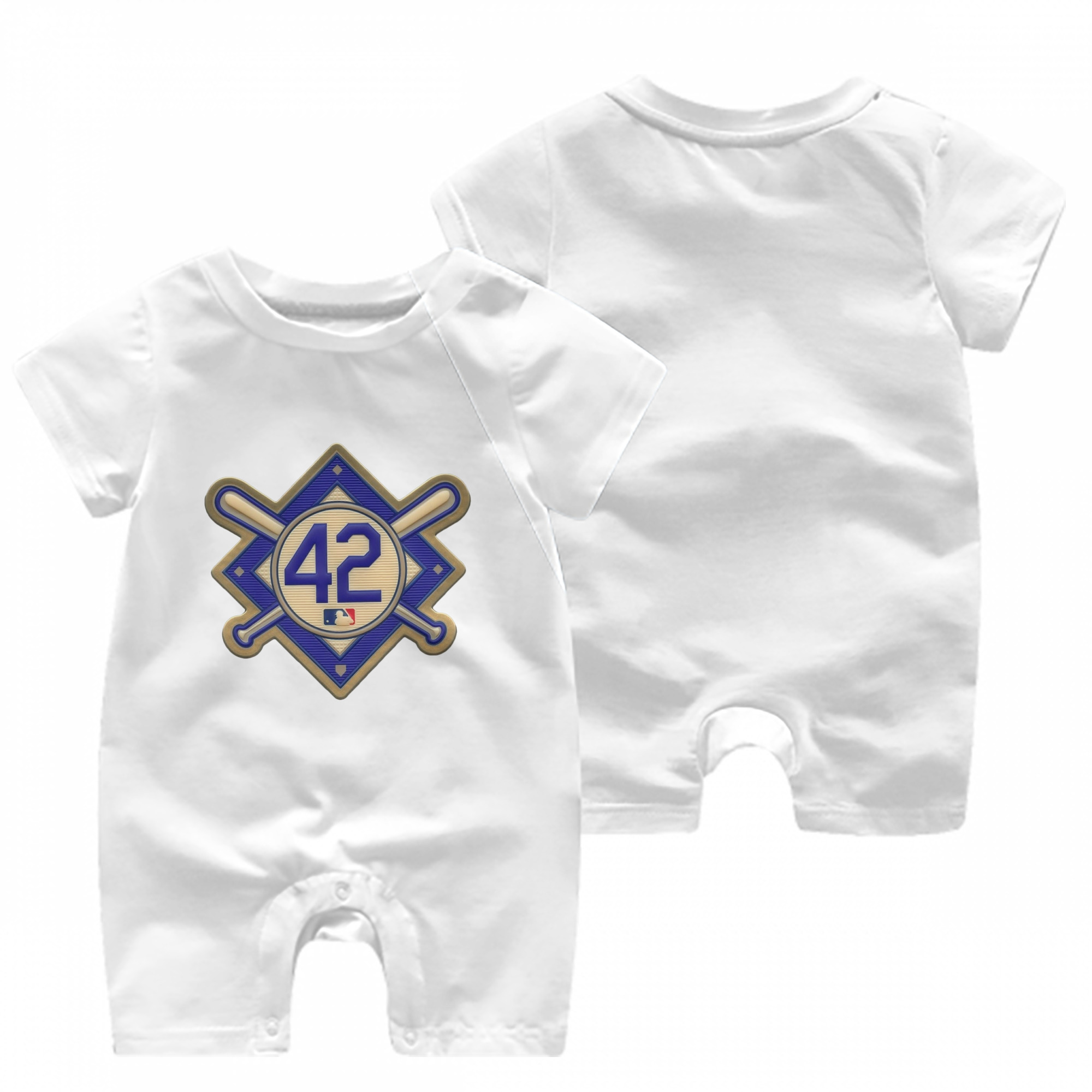  Baby Short Sleeve Onesie – 100% Cotton Soft & Breathable Digital Print Romper – Double-Sided Print, Snap Closure For Easy Diaper Changes – Comfortable For Boys & Girls