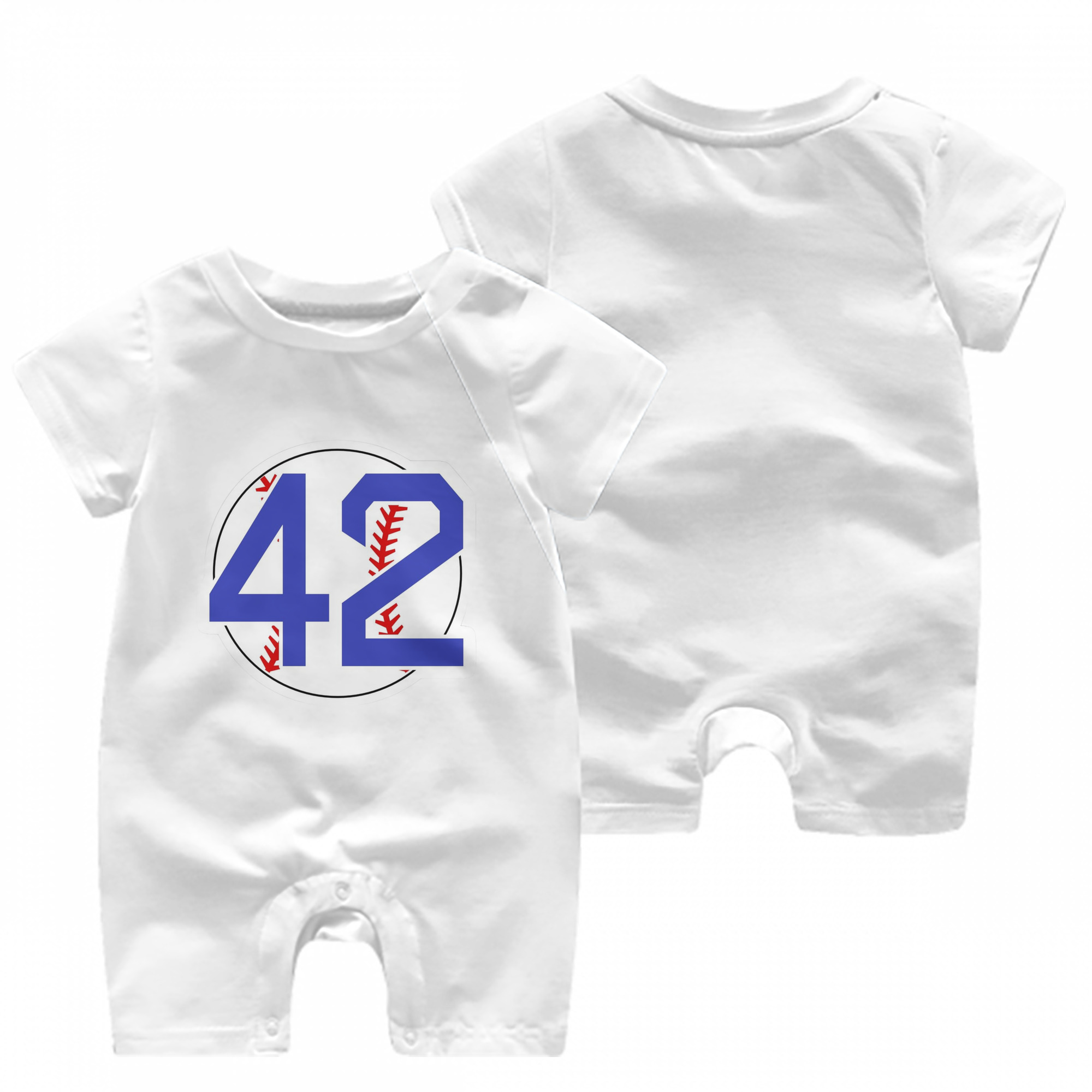  Baby Short Sleeve Onesie – 100% Cotton Soft & Breathable Digital Print Romper – Double-Sided Print, Snap Closure For Easy Diaper Changes – Comfortable For Boys & Girls