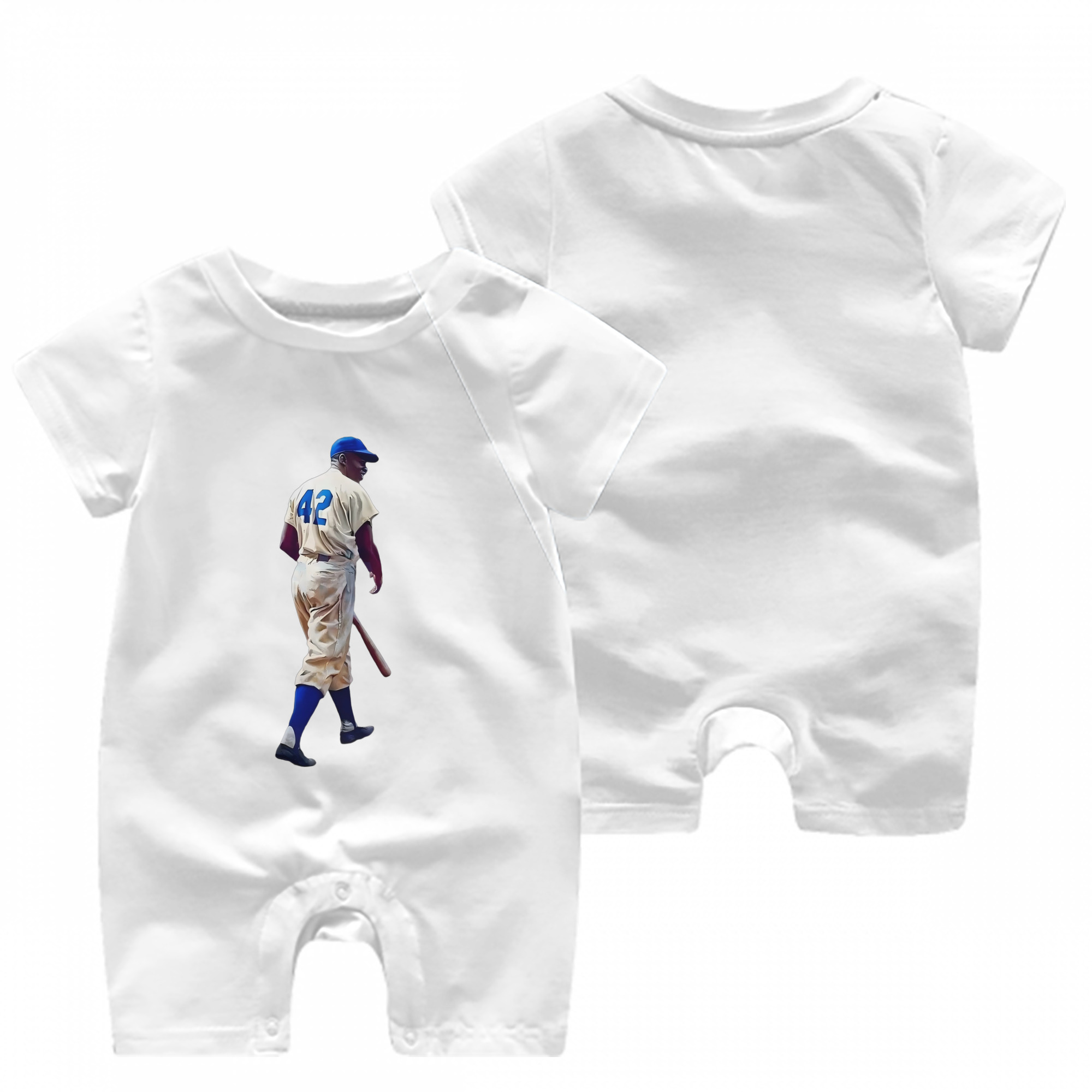  Baby Short Sleeve Onesie – 100% Cotton Soft & Breathable Digital Print Romper – Double-Sided Print, Snap Closure For Easy Diaper Changes – Comfortable For Boys & Girls