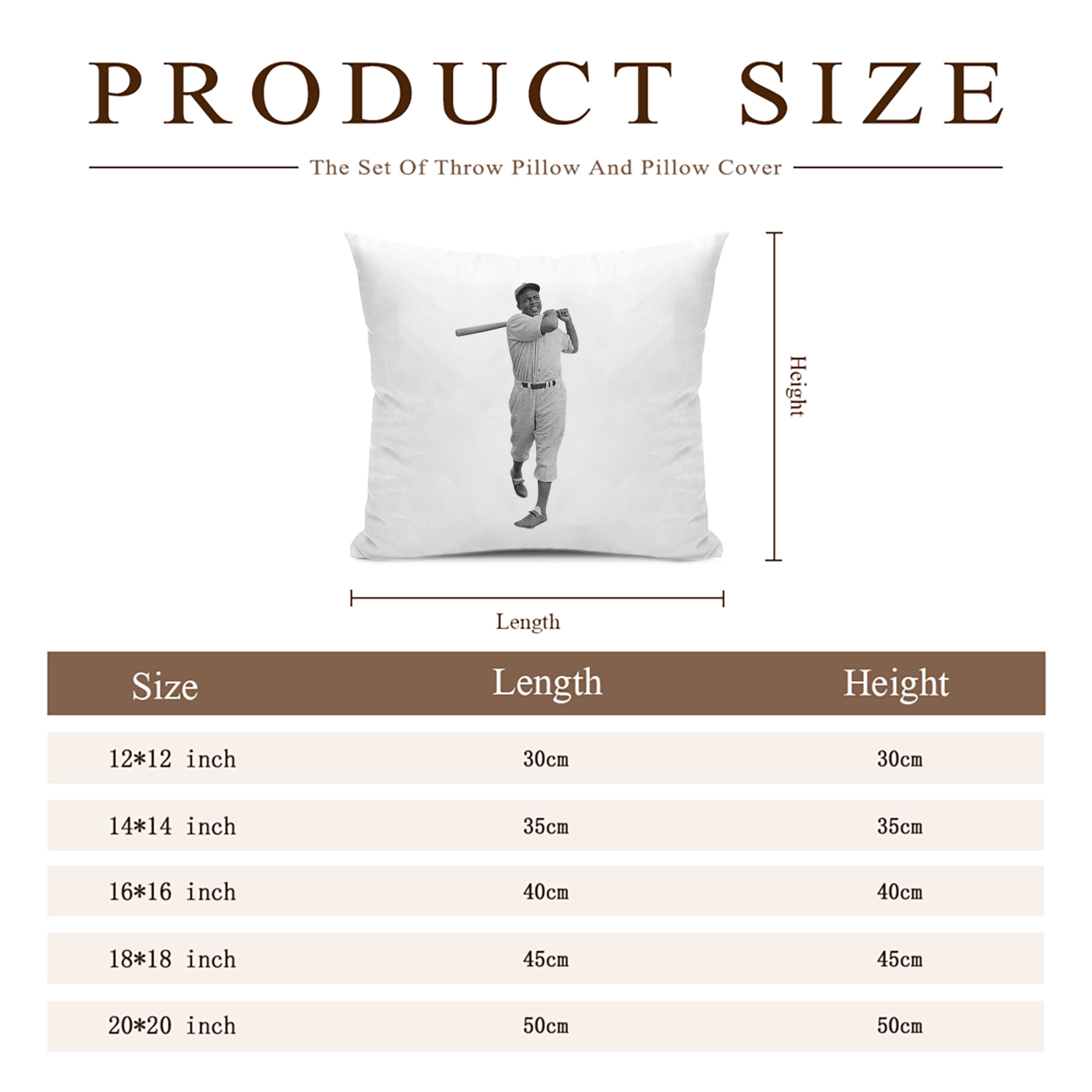  Soft Polyester Pillow Cover With Insert – Double-Sided Design, Invisible Zipper, Durable & Breathable – Easy Care Cushion Set