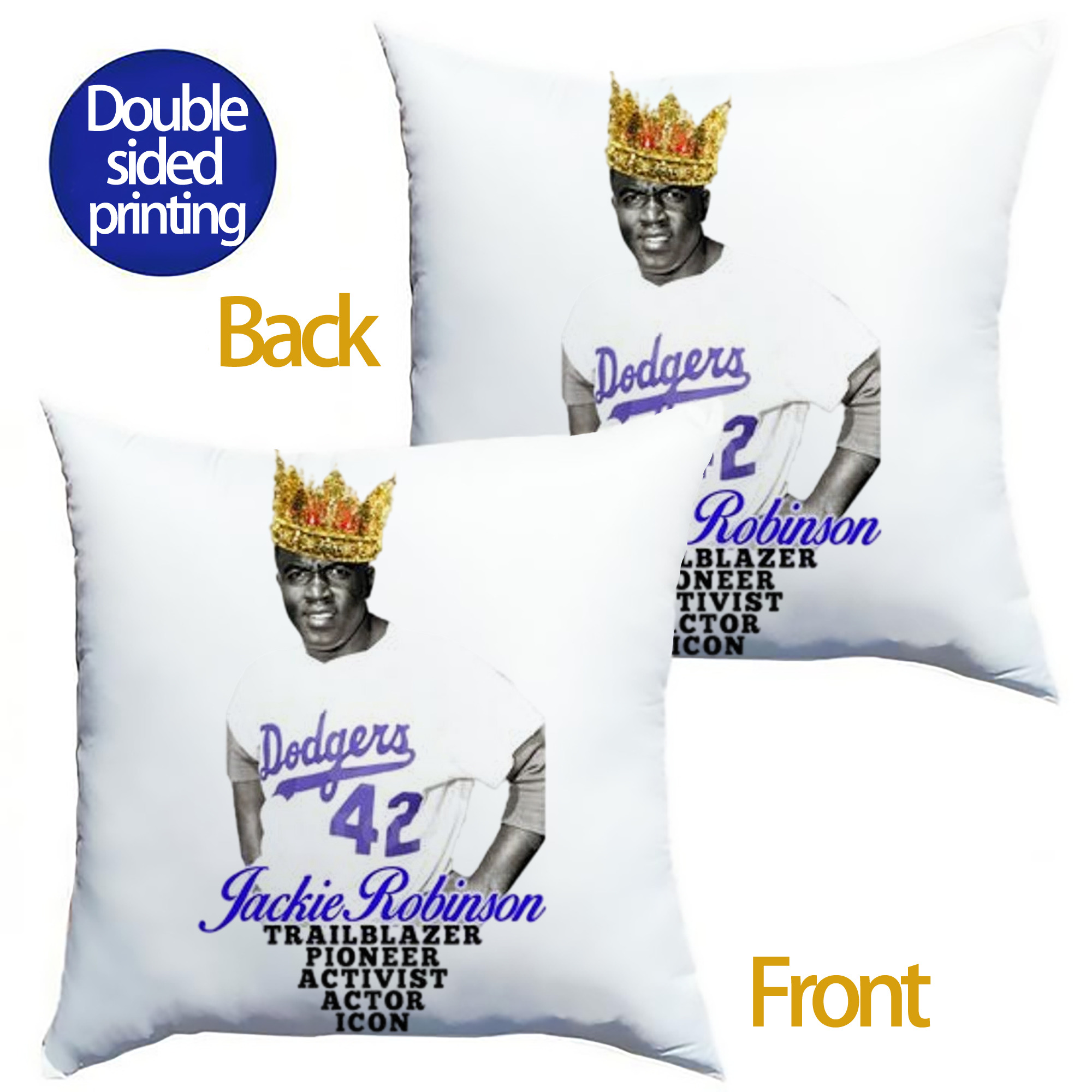  Soft Polyester Pillow Cover With Insert – Double-Sided Design, Invisible Zipper, Durable & Breathable – Easy Care Cushion Set