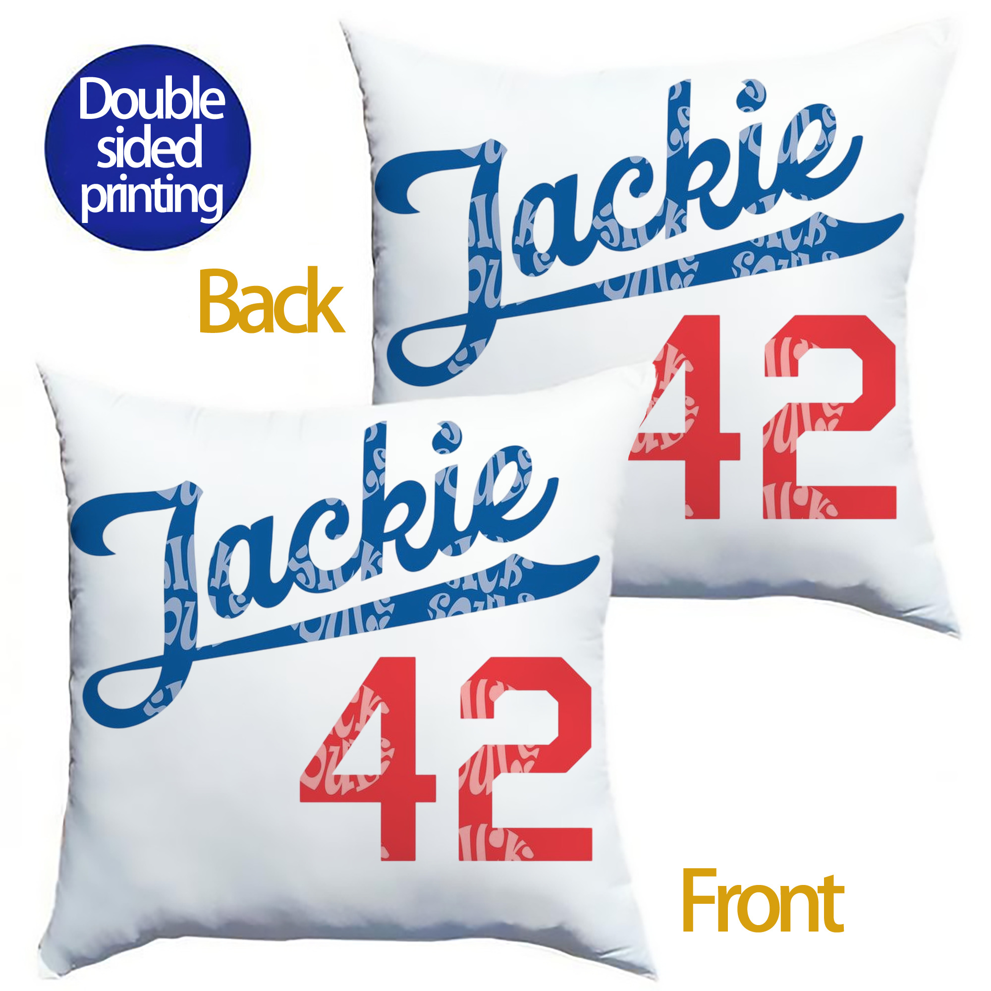  Soft Polyester Pillow Cover With Insert – Double-Sided Design, Invisible Zipper, Durable & Breathable – Easy Care Cushion Set