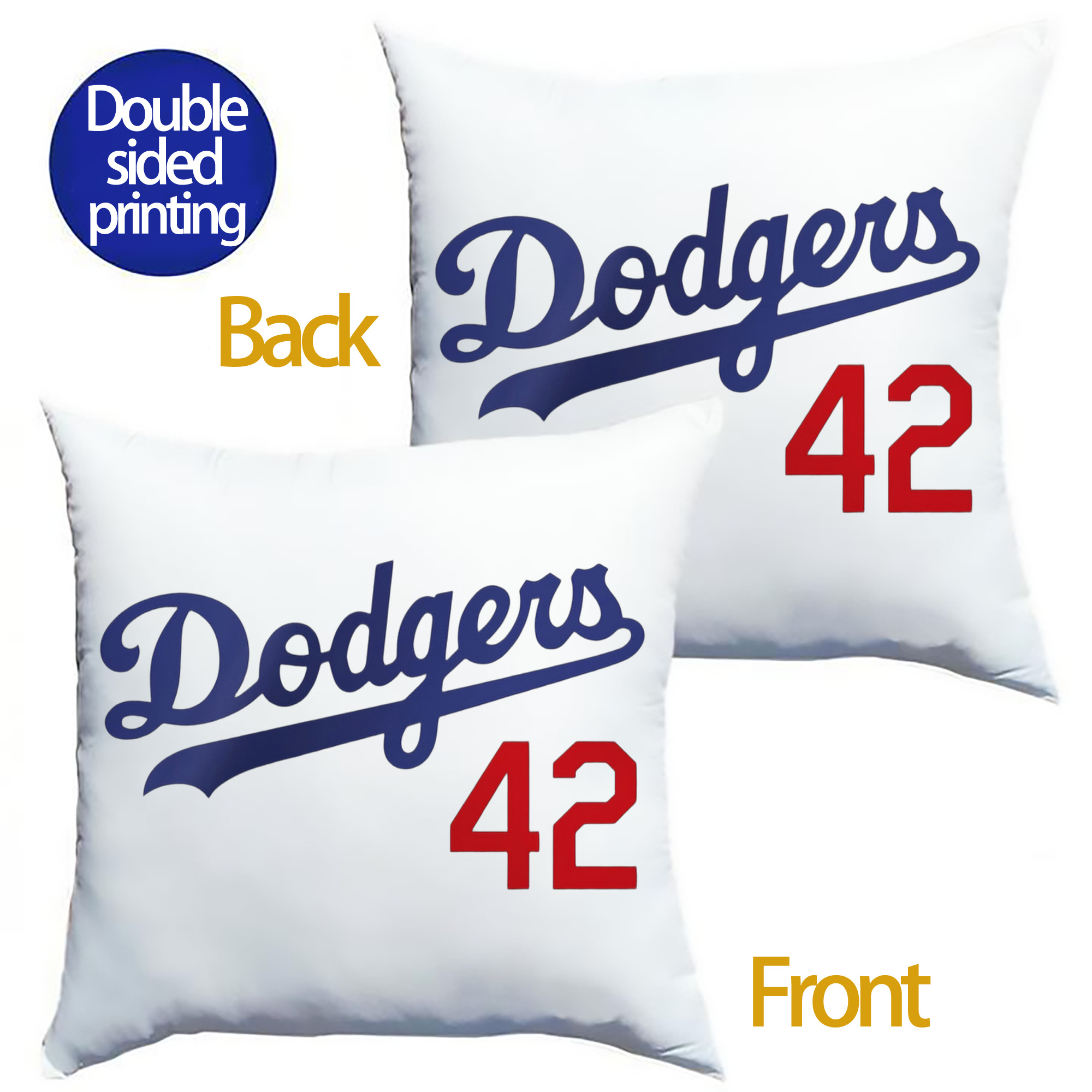  Soft Polyester Pillow Cover With Insert – Double-Sided Design, Invisible Zipper, Durable & Breathable – Easy Care Cushion Set