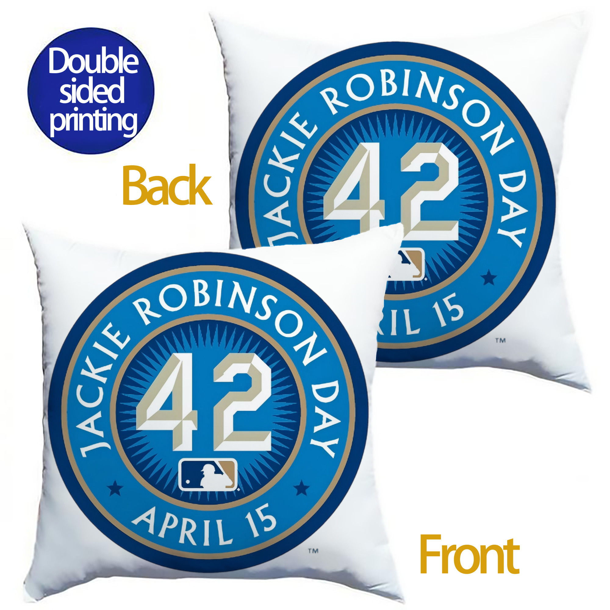  Soft Polyester Pillow Cover With Insert – Double-Sided Design, Invisible Zipper, Durable & Breathable – Easy Care Cushion Set