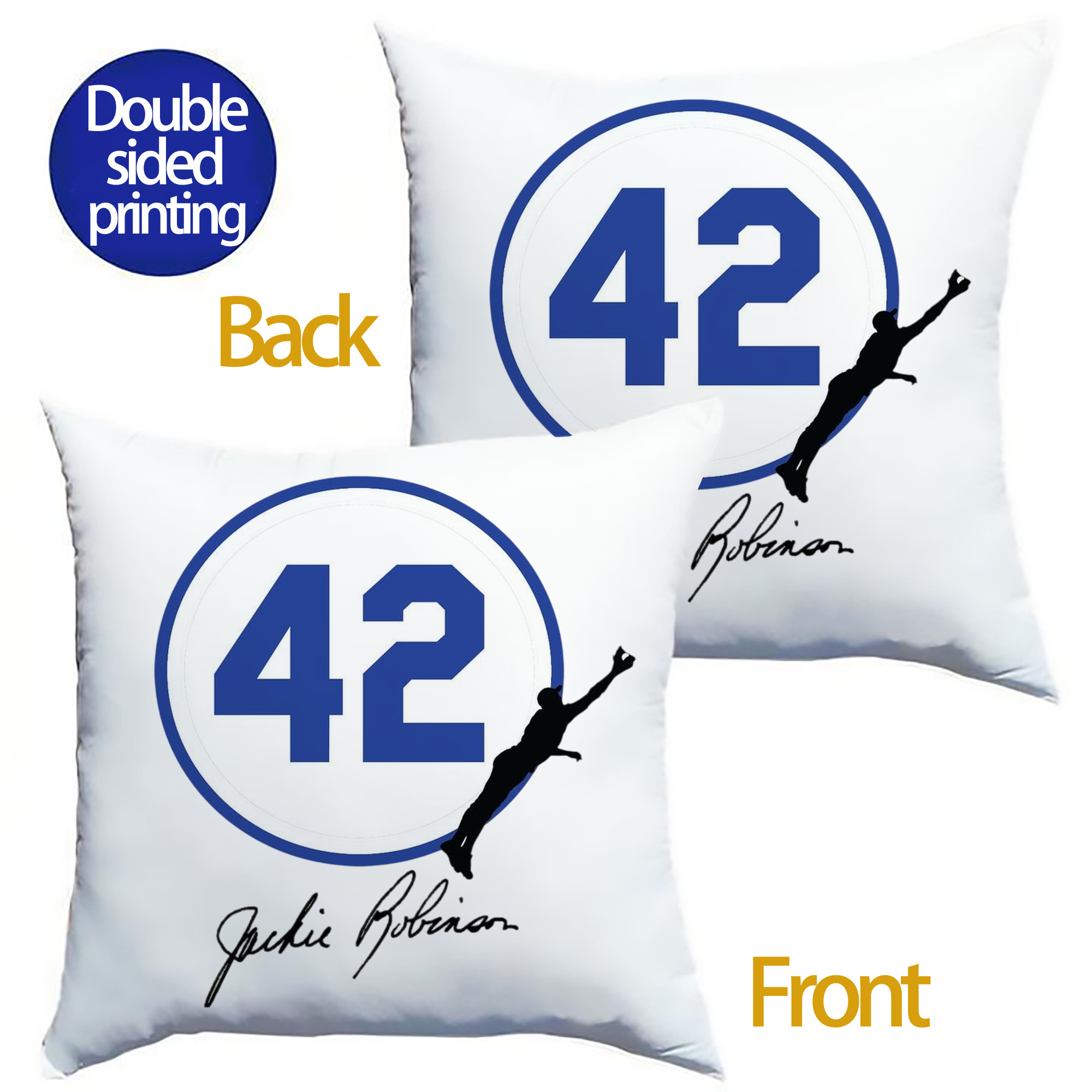  Soft Polyester Pillow Cover With Insert – Double-Sided Design, Invisible Zipper, Durable & Breathable – Easy Care Cushion Set