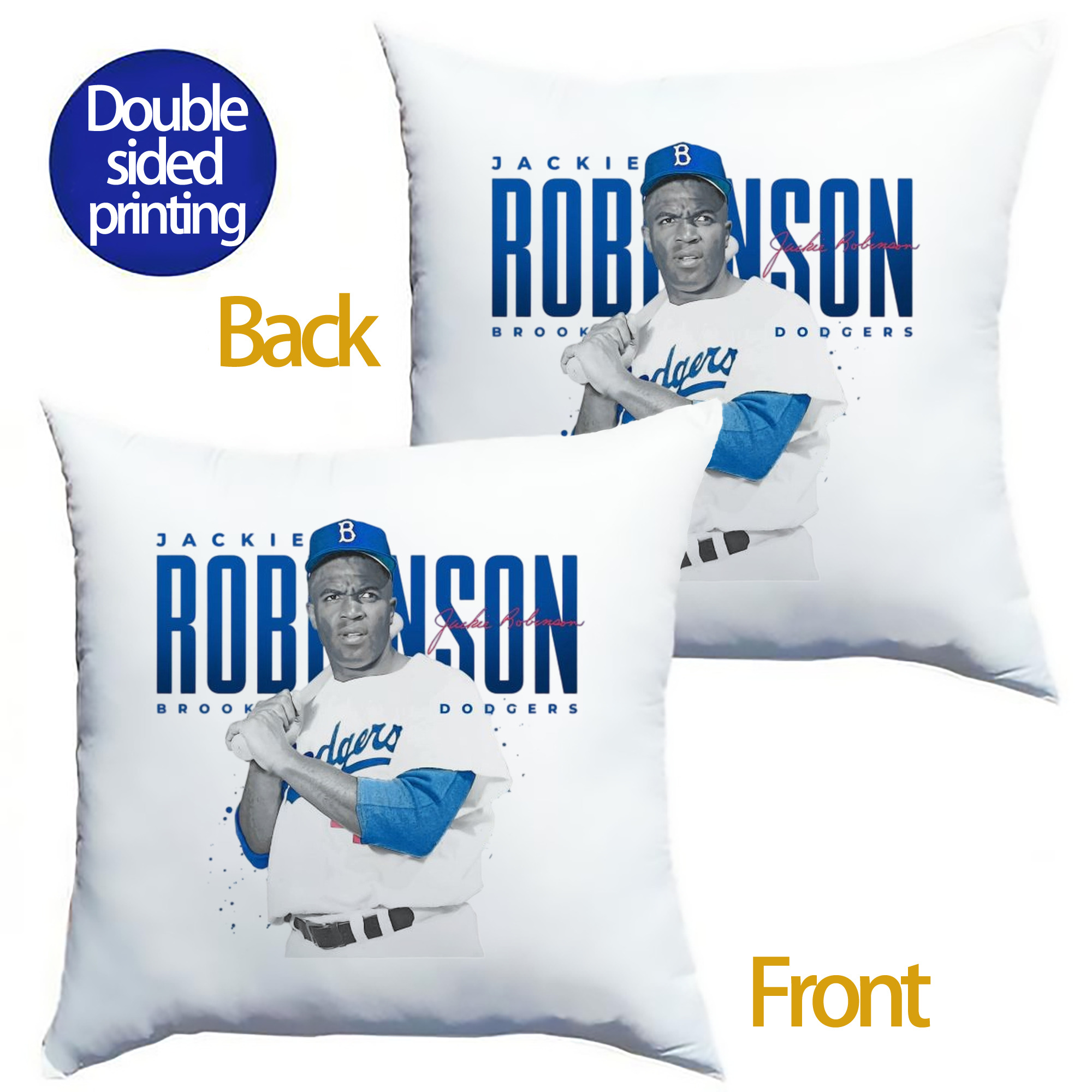  Soft Polyester Pillow Cover With Insert – Double-Sided Design, Invisible Zipper, Durable & Breathable – Easy Care Cushion Set