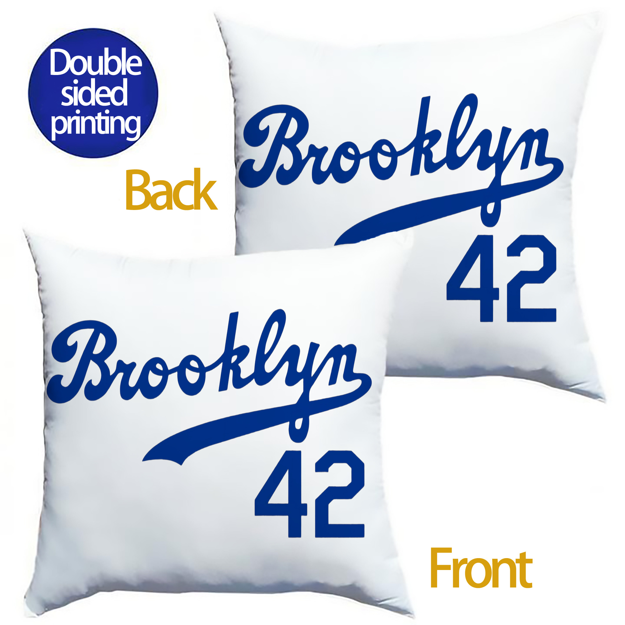  Soft Polyester Pillow Cover With Insert – Double-Sided Design, Invisible Zipper, Durable & Breathable – Easy Care Cushion Set