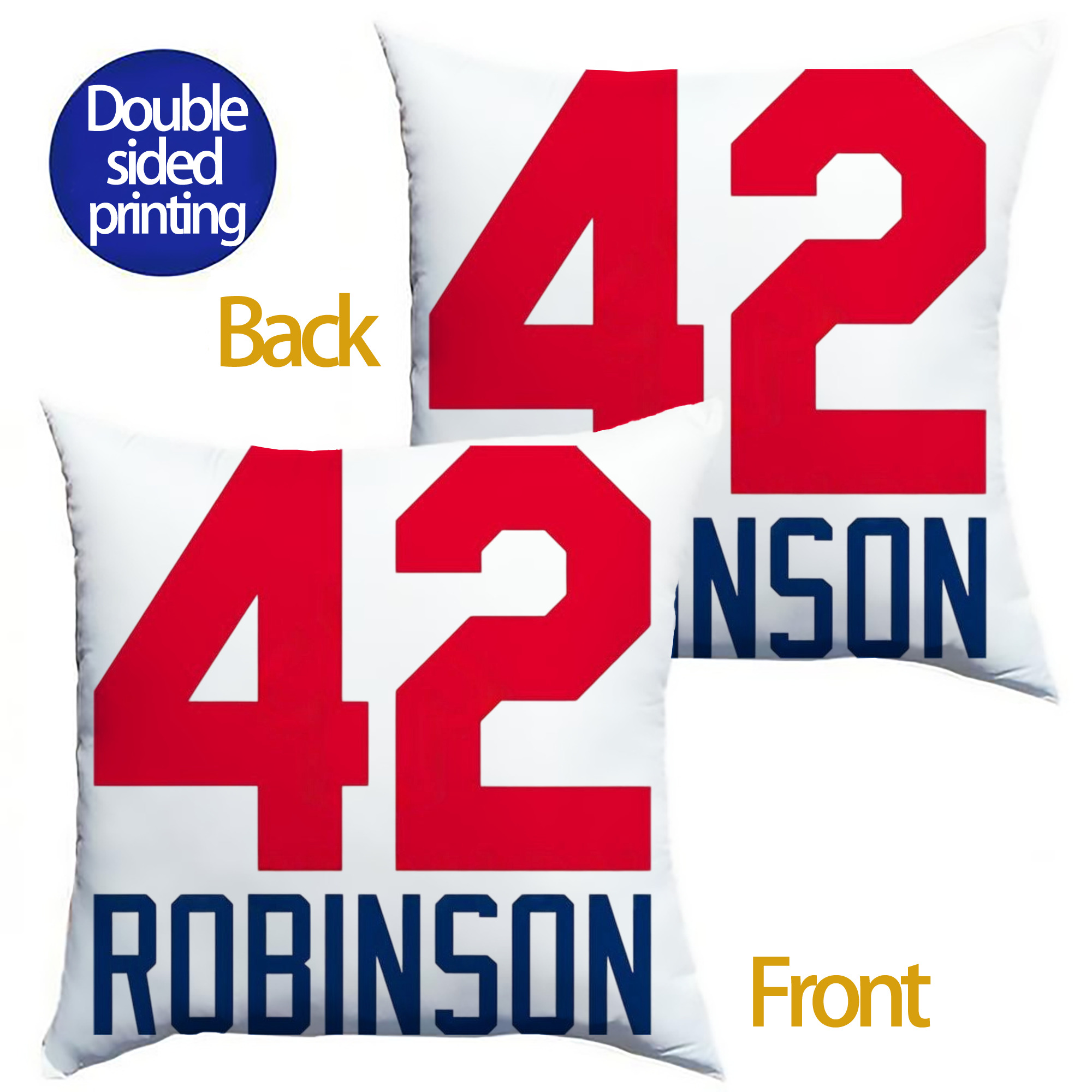  Soft Polyester Pillow Cover With Insert – Double-Sided Design, Invisible Zipper, Durable & Breathable – Easy Care Cushion Set