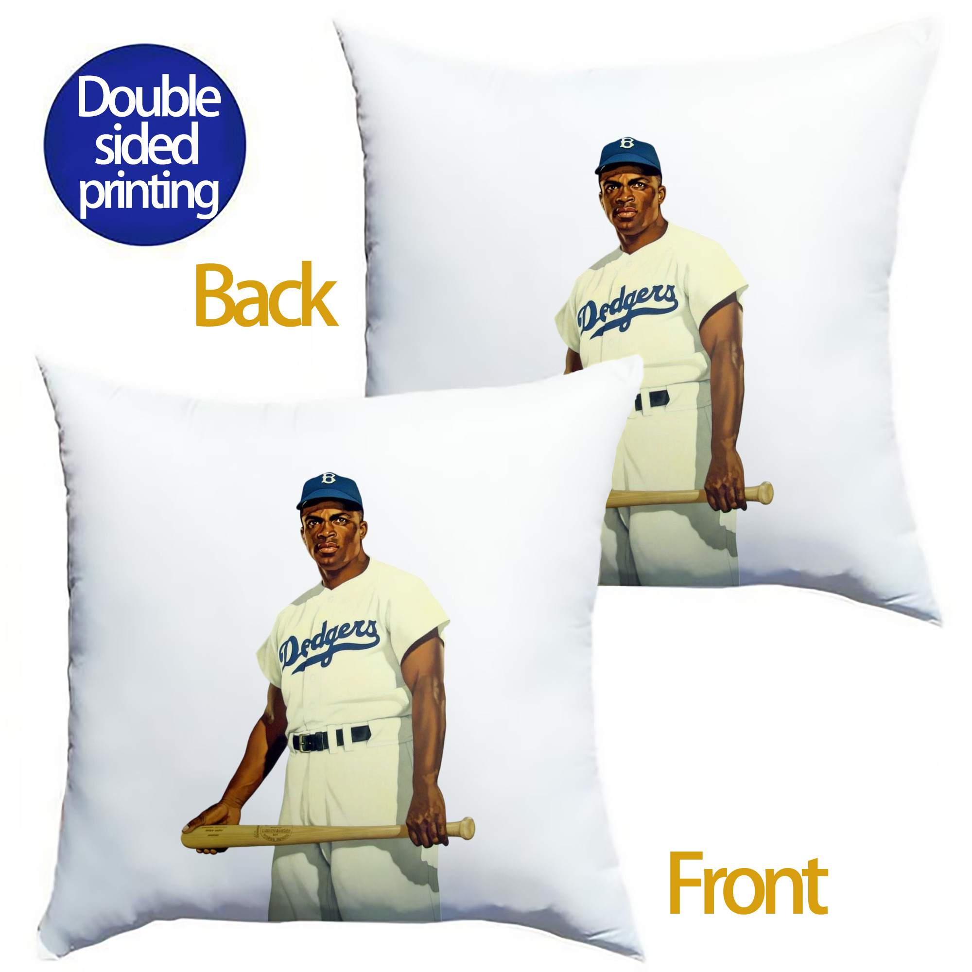  Soft Polyester Pillow Cover With Insert – Double-Sided Design, Invisible Zipper, Durable & Breathable – Easy Care Cushion Set