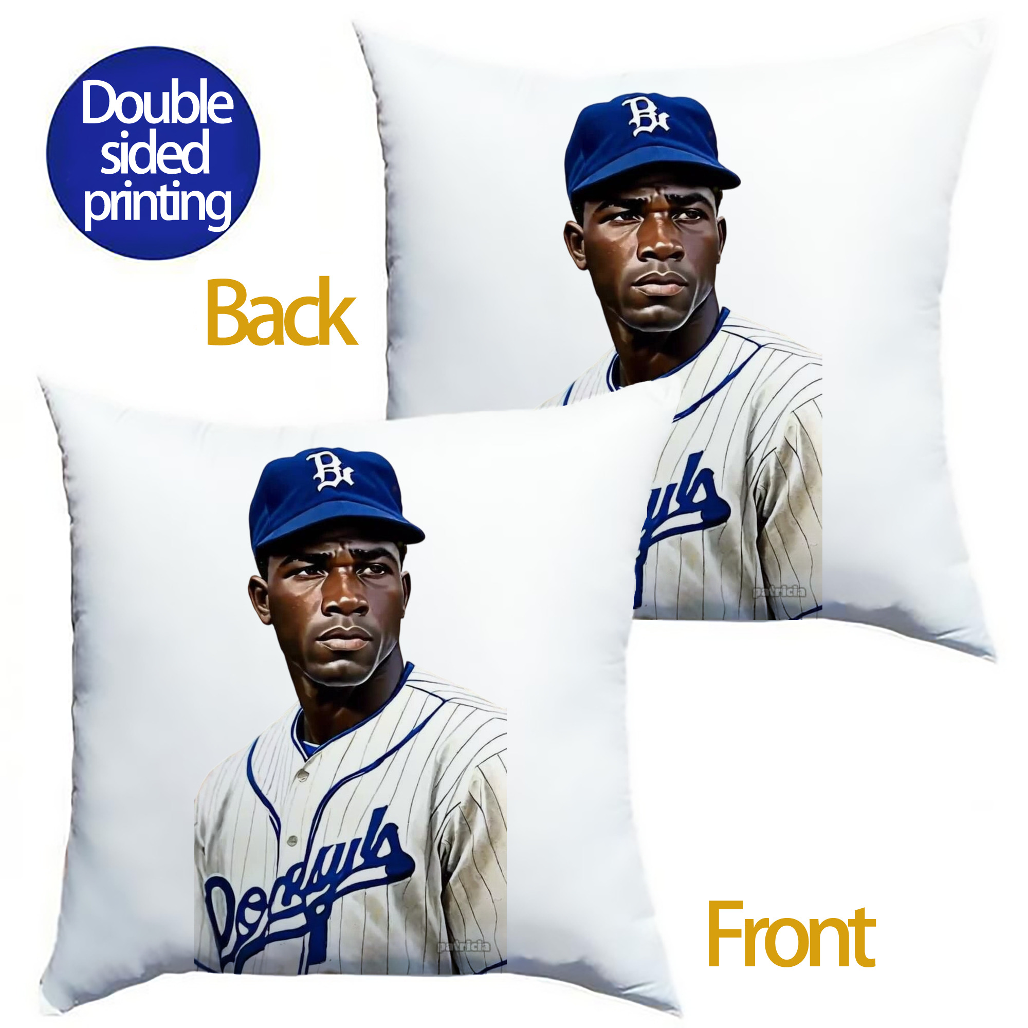  Soft Polyester Pillow Cover With Insert – Double-Sided Design, Invisible Zipper, Durable & Breathable – Easy Care Cushion Set