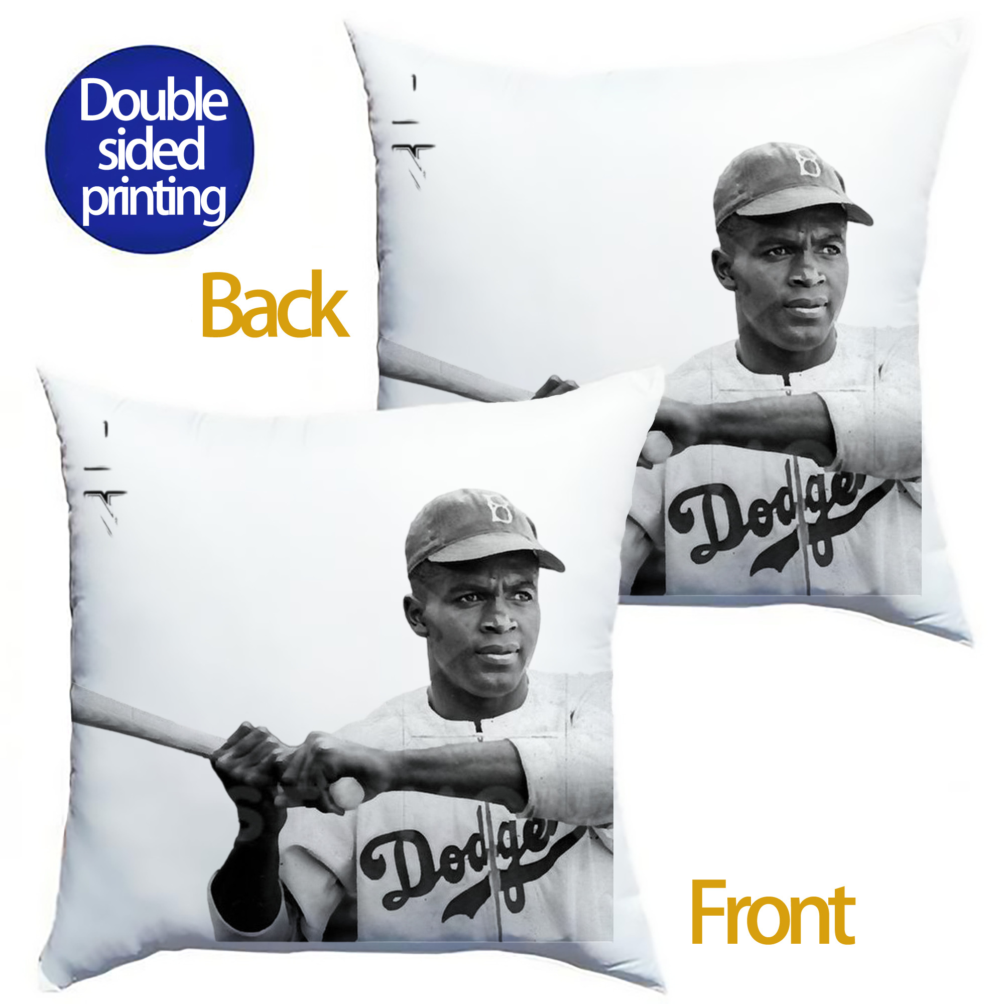  Soft Polyester Pillow Cover With Insert – Double-Sided Design, Invisible Zipper, Durable & Breathable – Easy Care Cushion Set