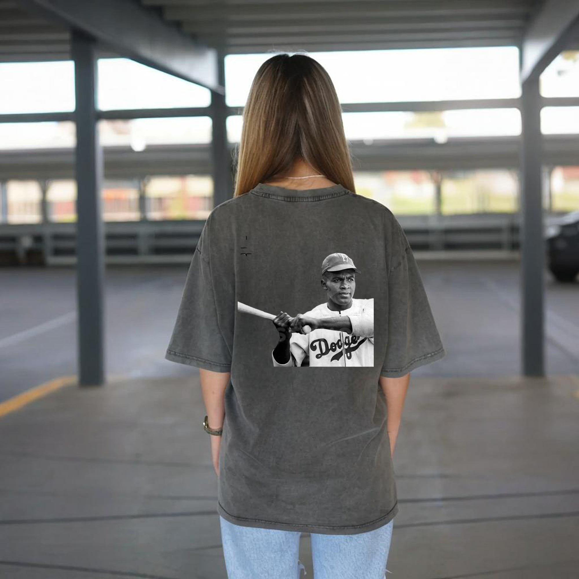  Washed Vintage 230g Cotton Oversized T-Shirt With Back Heat Transfer Print – Soft, Lightweight & Stylish – Comfortable Casual Wear For Sports & Everyday Use