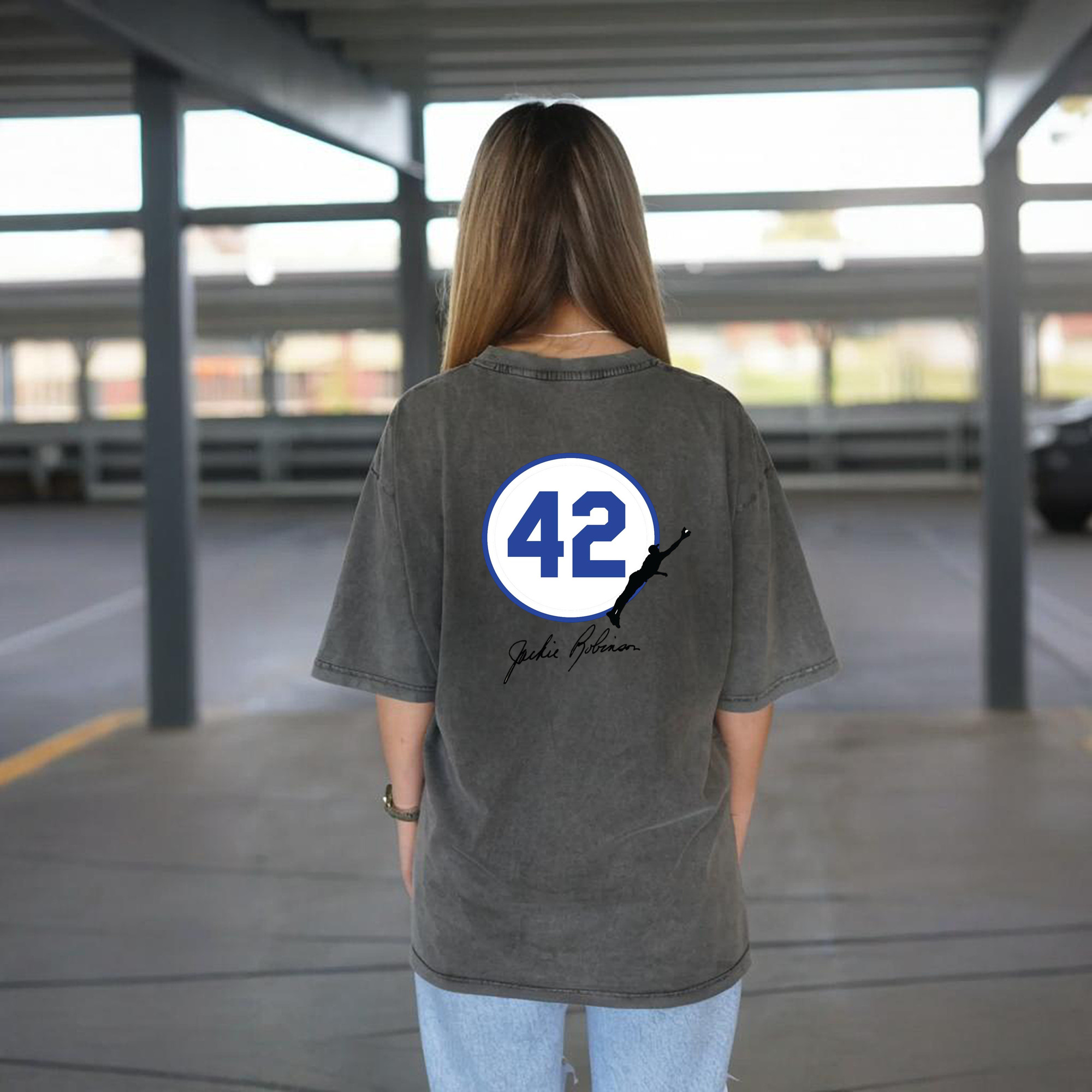  Washed Vintage 230g Cotton Oversized T-Shirt With Back Heat Transfer Print – Soft, Lightweight & Stylish – Comfortable Casual Wear For Sports & Everyday Use