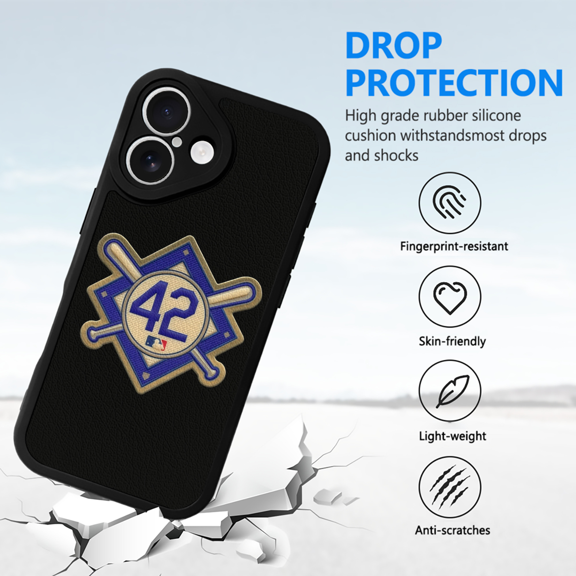  IPhone 16 Silicone Leather Case – UV Print, Lambskin Texture – Perfect Fit, Wireless Charging Compatible, Scratch Resistant, Precise Cutouts – Stylish Protection For IPhone 16