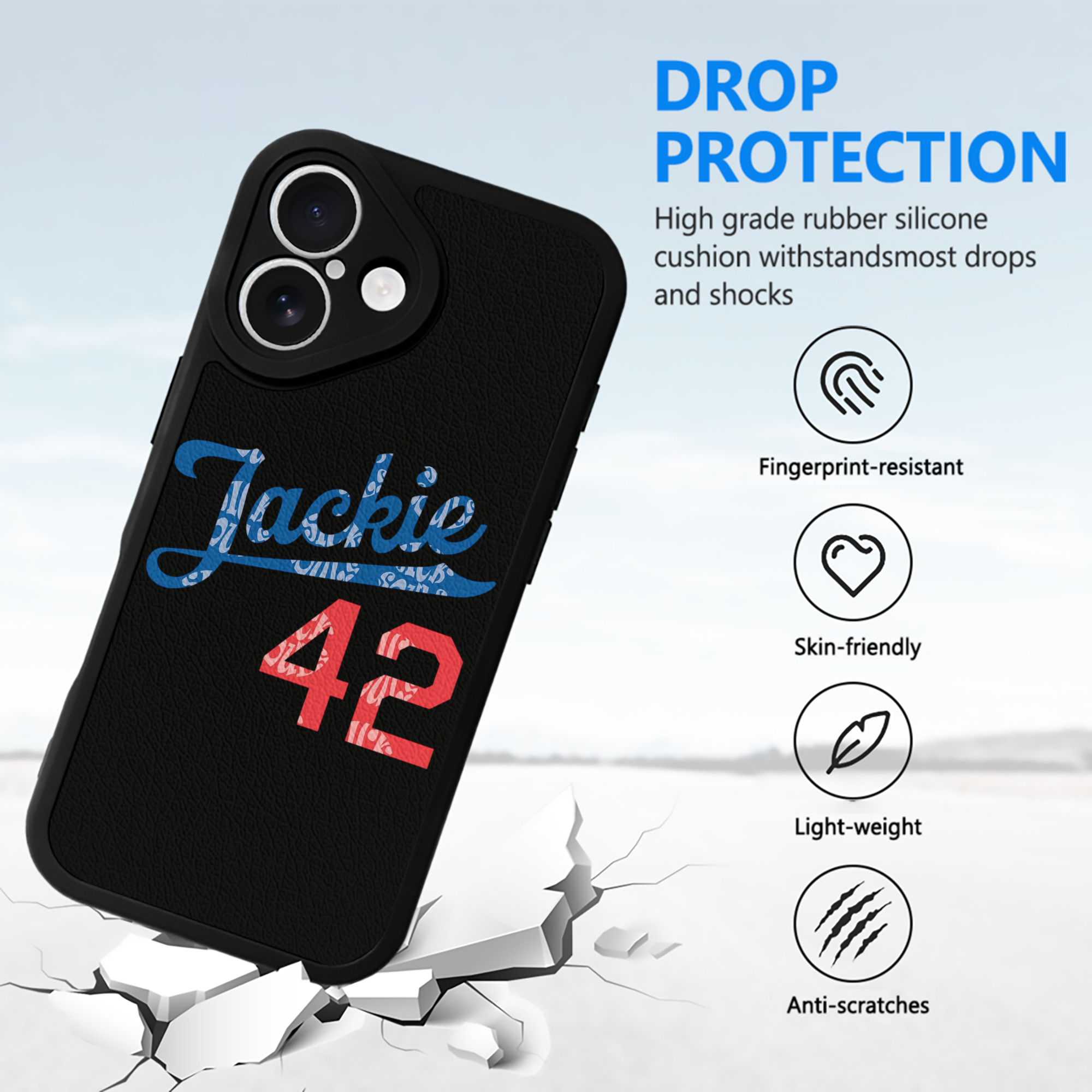  IPhone 16 Silicone Leather Case – UV Print, Lambskin Texture – Perfect Fit, Wireless Charging Compatible, Scratch Resistant, Precise Cutouts – Stylish Protection For IPhone 16