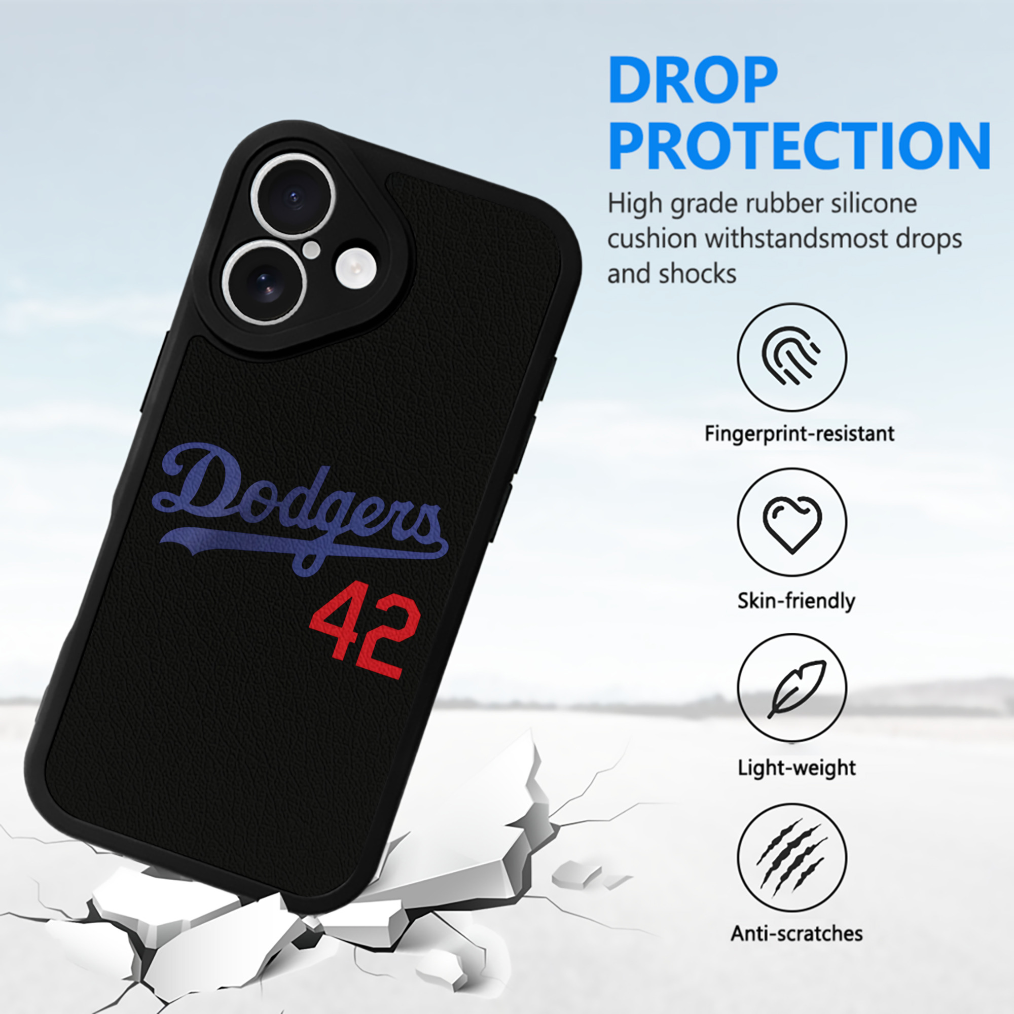  IPhone 16 Silicone Leather Case – UV Print, Lambskin Texture – Perfect Fit, Wireless Charging Compatible, Scratch Resistant, Precise Cutouts – Stylish Protection For IPhone 16