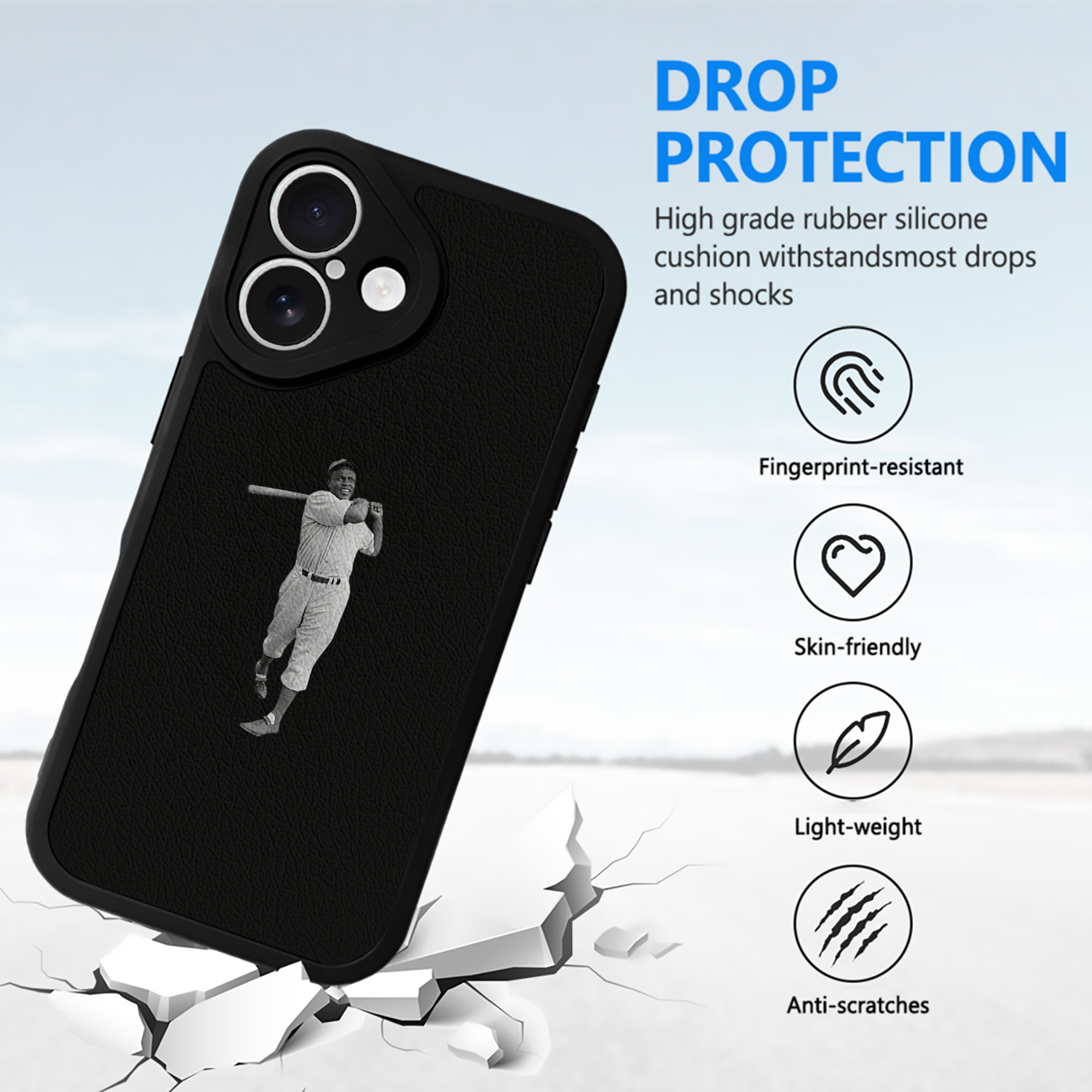  IPhone 16 Silicone Leather Case – UV Print, Lambskin Texture – Perfect Fit, Wireless Charging Compatible, Scratch Resistant, Precise Cutouts – Stylish Protection For IPhone 16