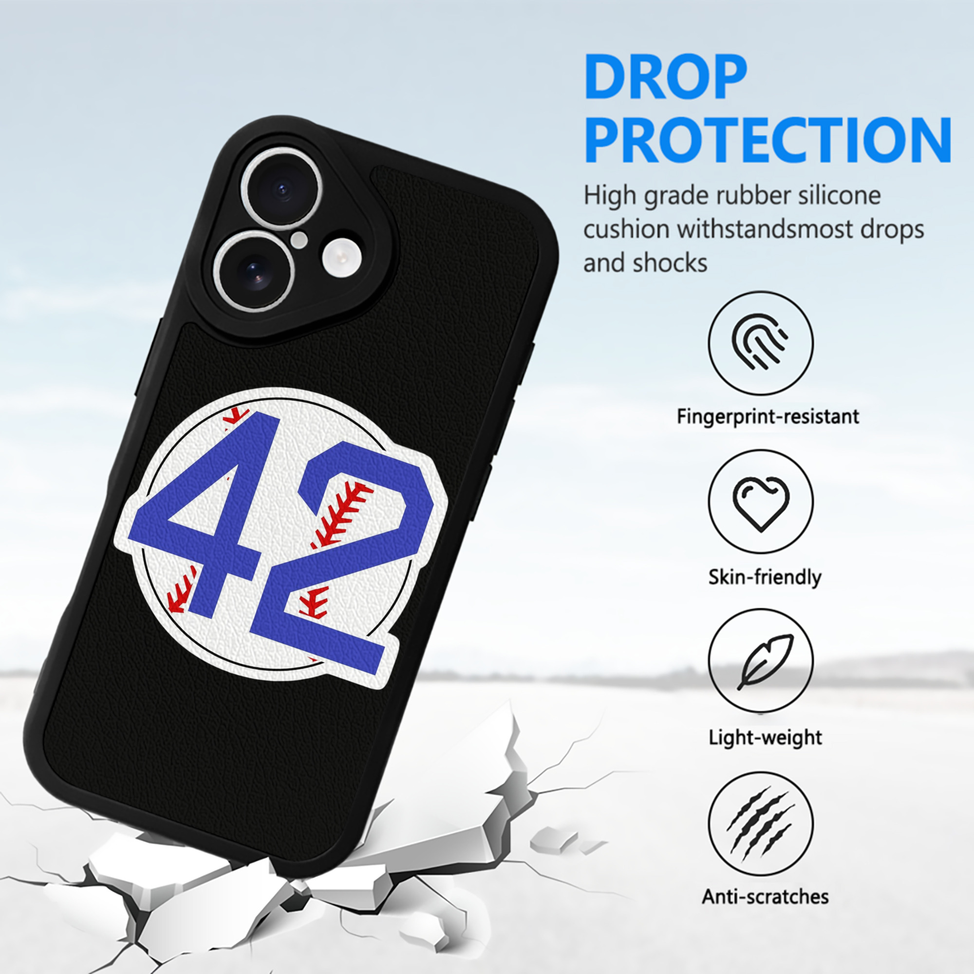  IPhone 16 Silicone Leather Case – UV Print, Lambskin Texture – Perfect Fit, Wireless Charging Compatible, Scratch Resistant, Precise Cutouts – Stylish Protection For IPhone 16