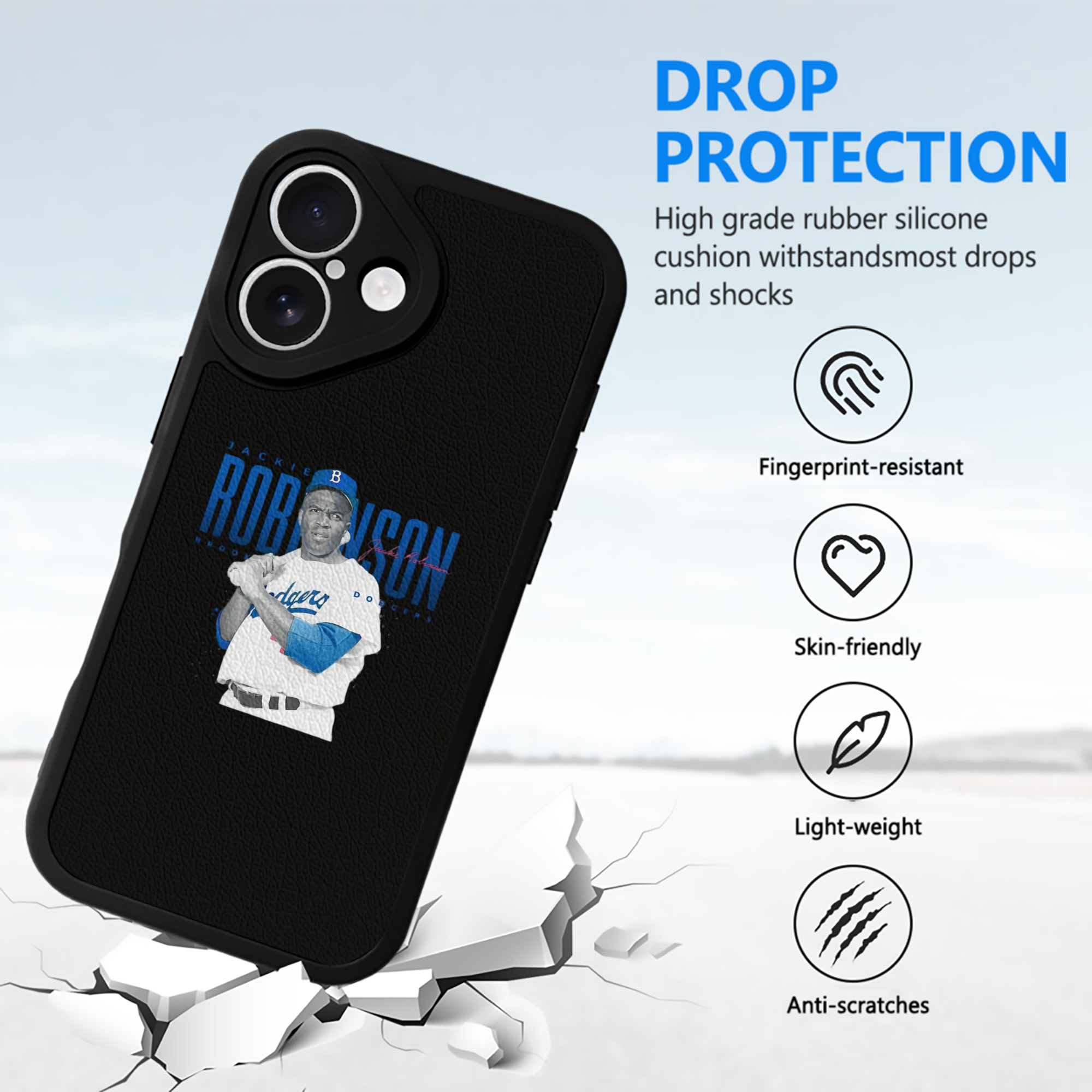  IPhone 16 Silicone Leather Case – UV Print, Lambskin Texture – Perfect Fit, Wireless Charging Compatible, Scratch Resistant, Precise Cutouts – Stylish Protection For IPhone 16